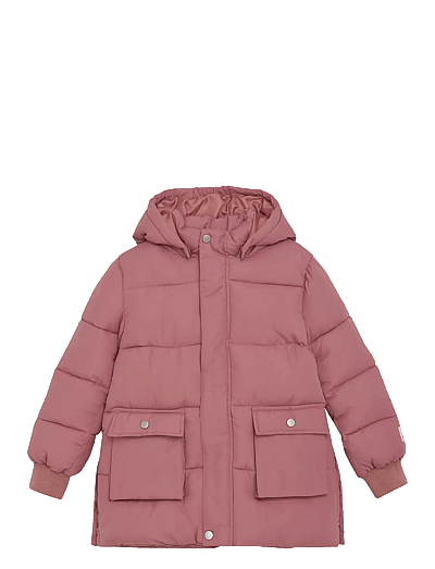 Minymo Quilted Long Jacket - Jackets - WITHERED ROSE / pink/rose