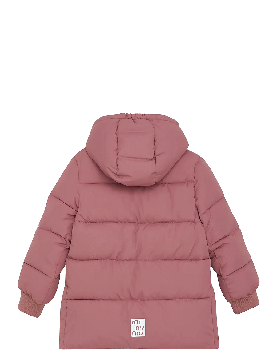 Minymo - Quilted Long Jacket - quiltede jakker - withered rose - 2