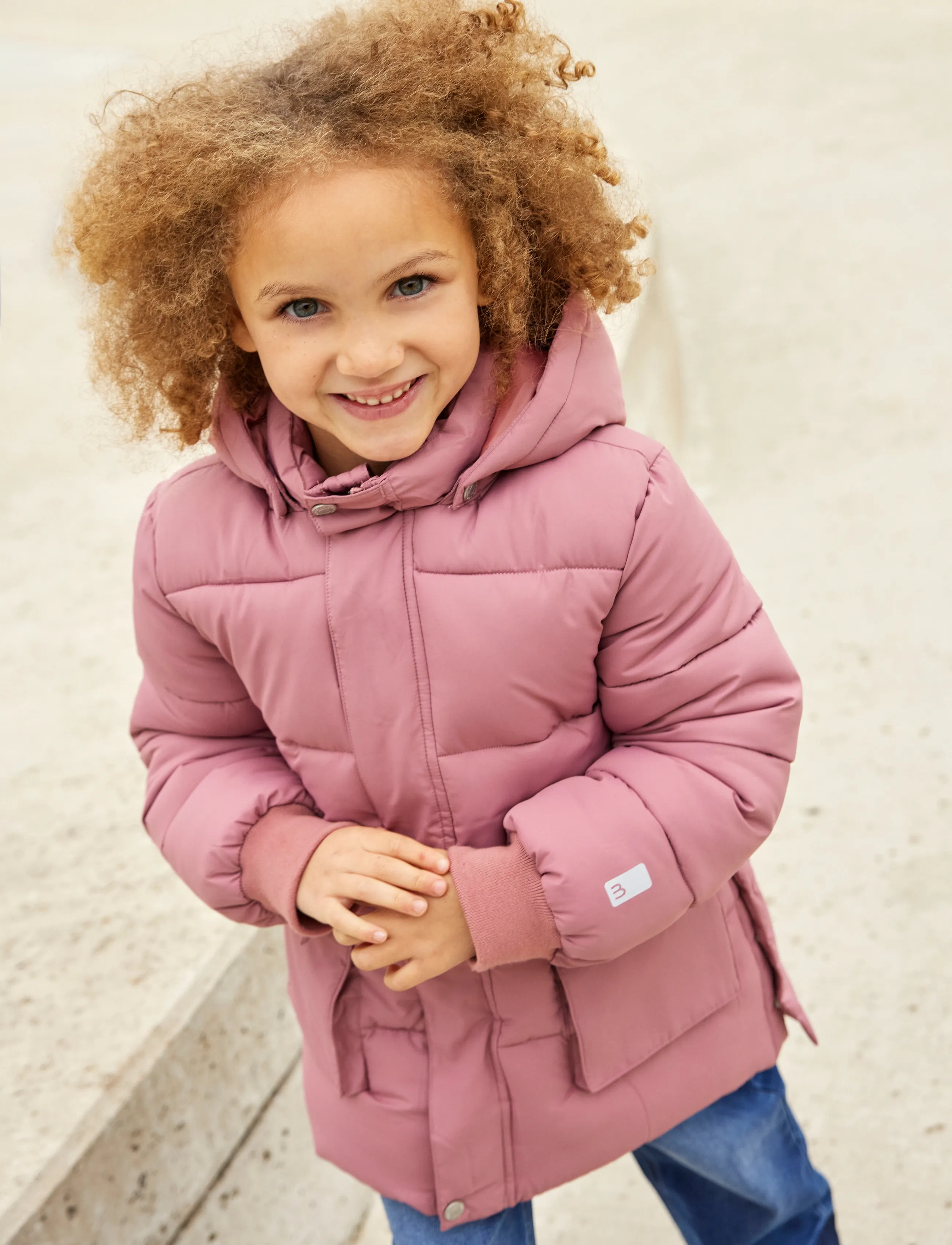 Minymo Quilted Long Jacket, 128, Jackets & Coats, Rosa - Jackets, Kinder