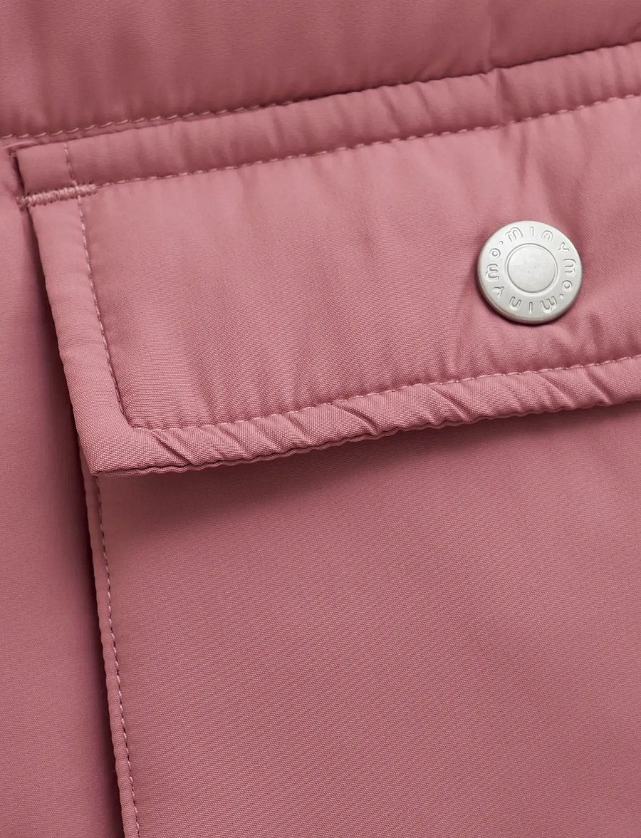 Minymo - Quilted Long Jacket - quiltede jakker - withered rose - 5