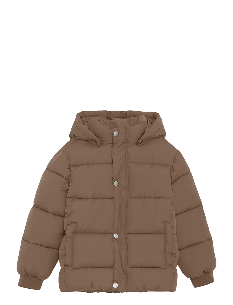 Minymo - Quilted Jacket Solid - talvejope - caribou - 1