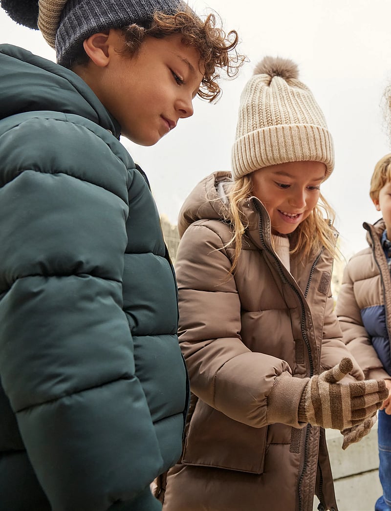 Minymo - Quilted Jacket Solid - talvejope - caribou - 0