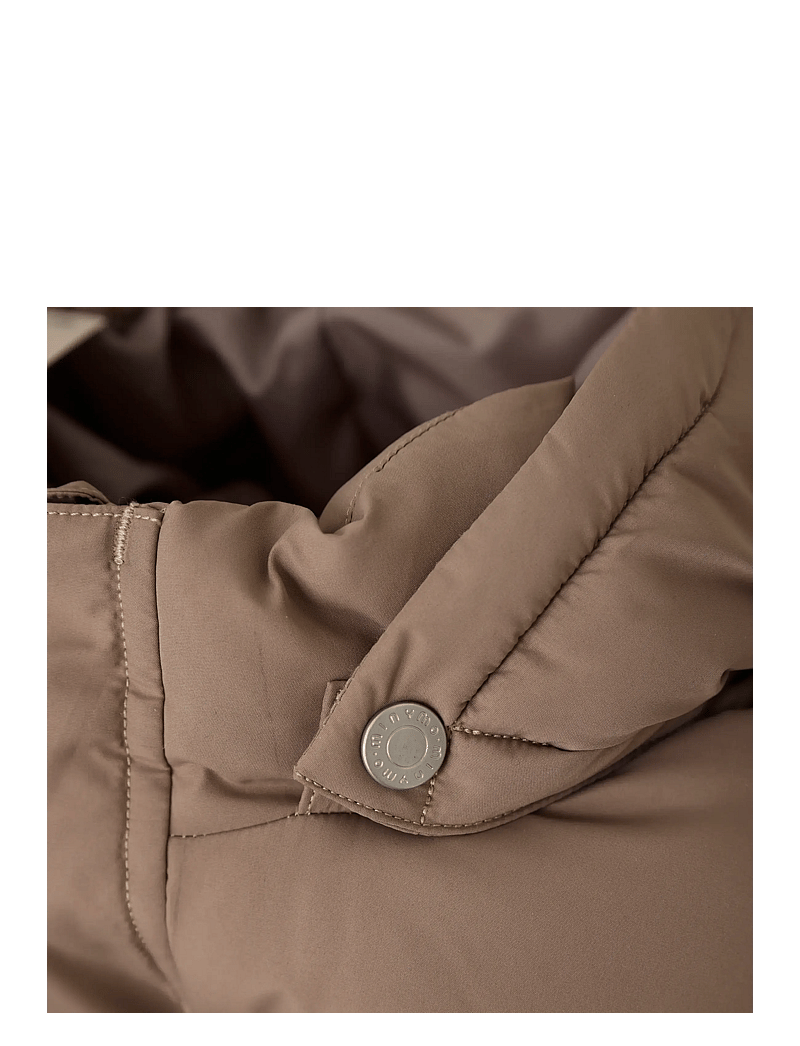 Minymo - Quilted Jacket Solid - talvejope - caribou - 4