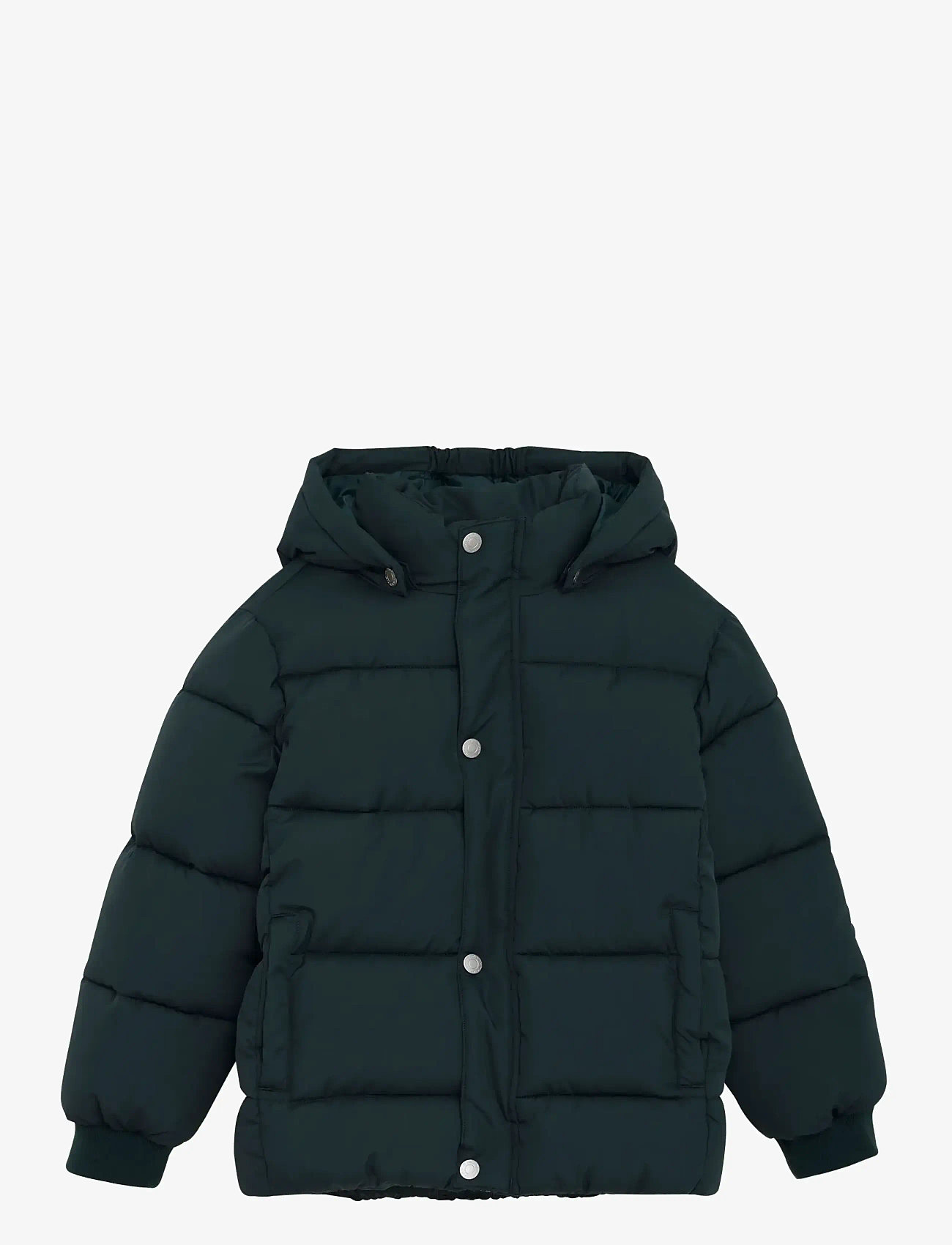 Minymo - Quilted Jacket Solid - dunjakker & forede jakker - darkest spruce - 0