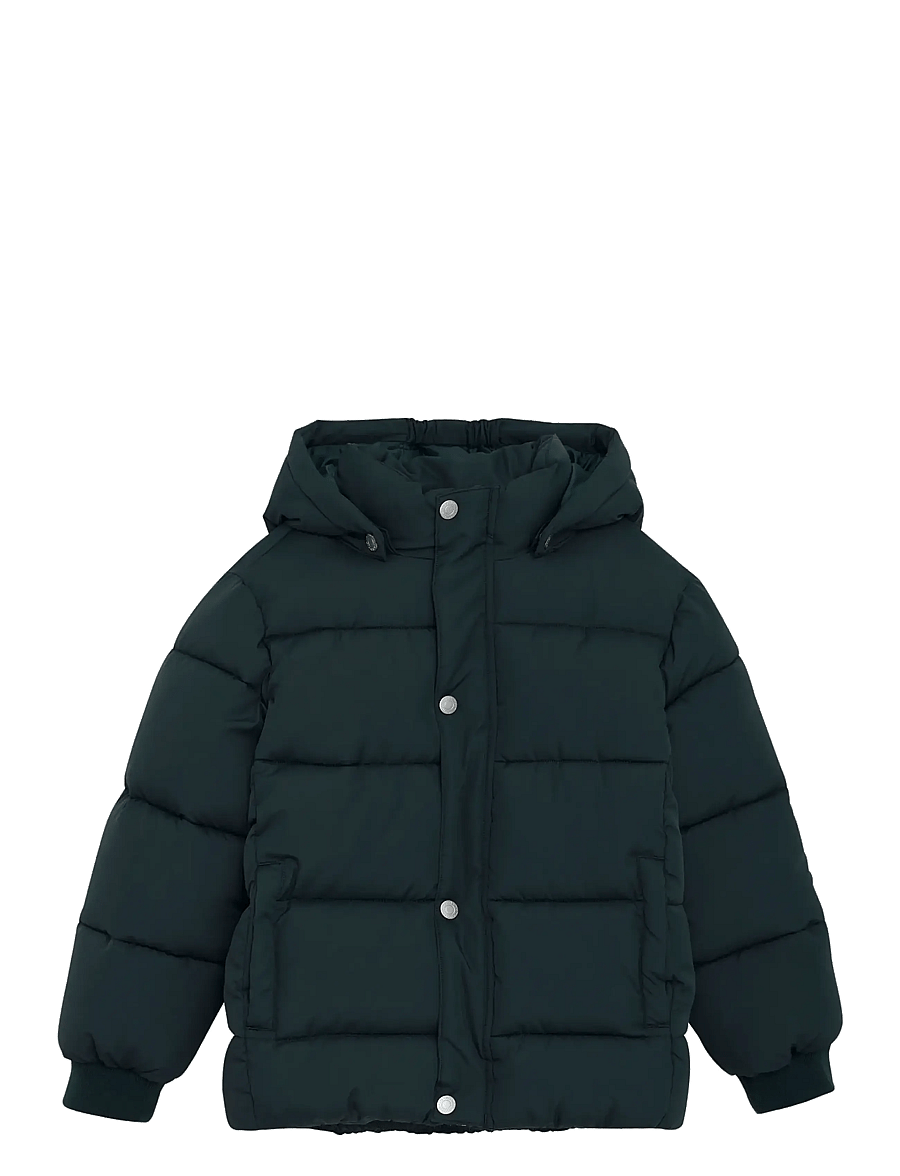 Minymo - Quilted Jacket Solid - talvejope - darkest spruce - 0