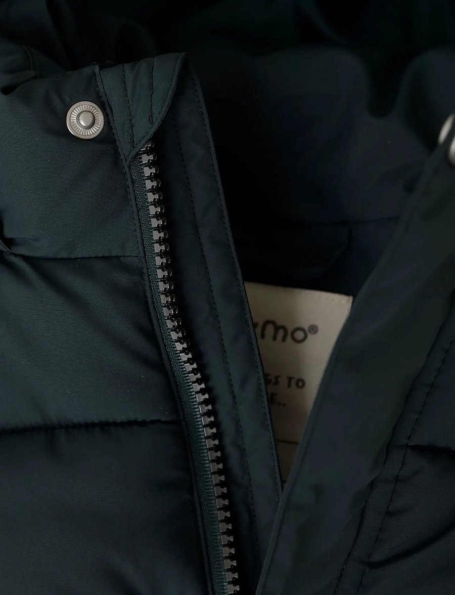 Minymo - Quilted Jacket Solid - talvejope - darkest spruce - 2