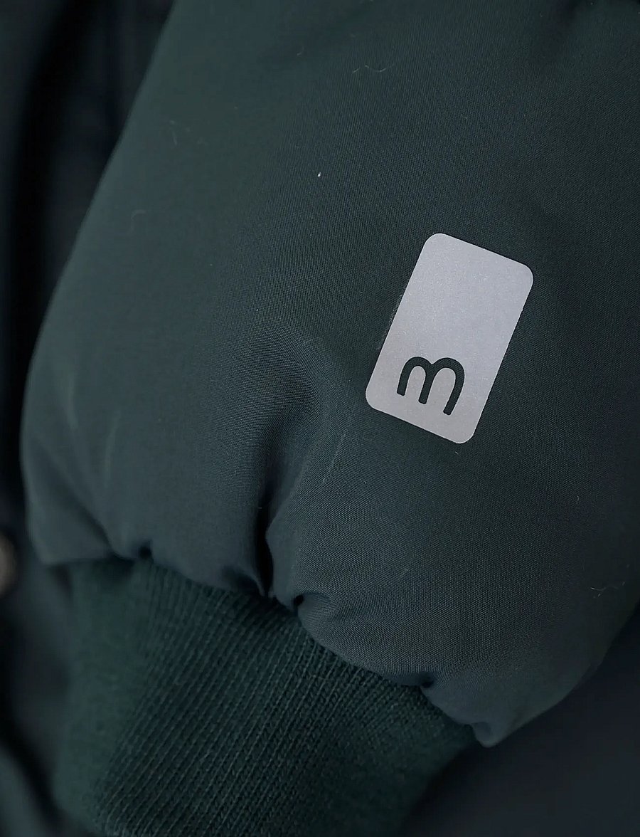Minymo - Quilted Jacket Solid - talvejope - darkest spruce - 3