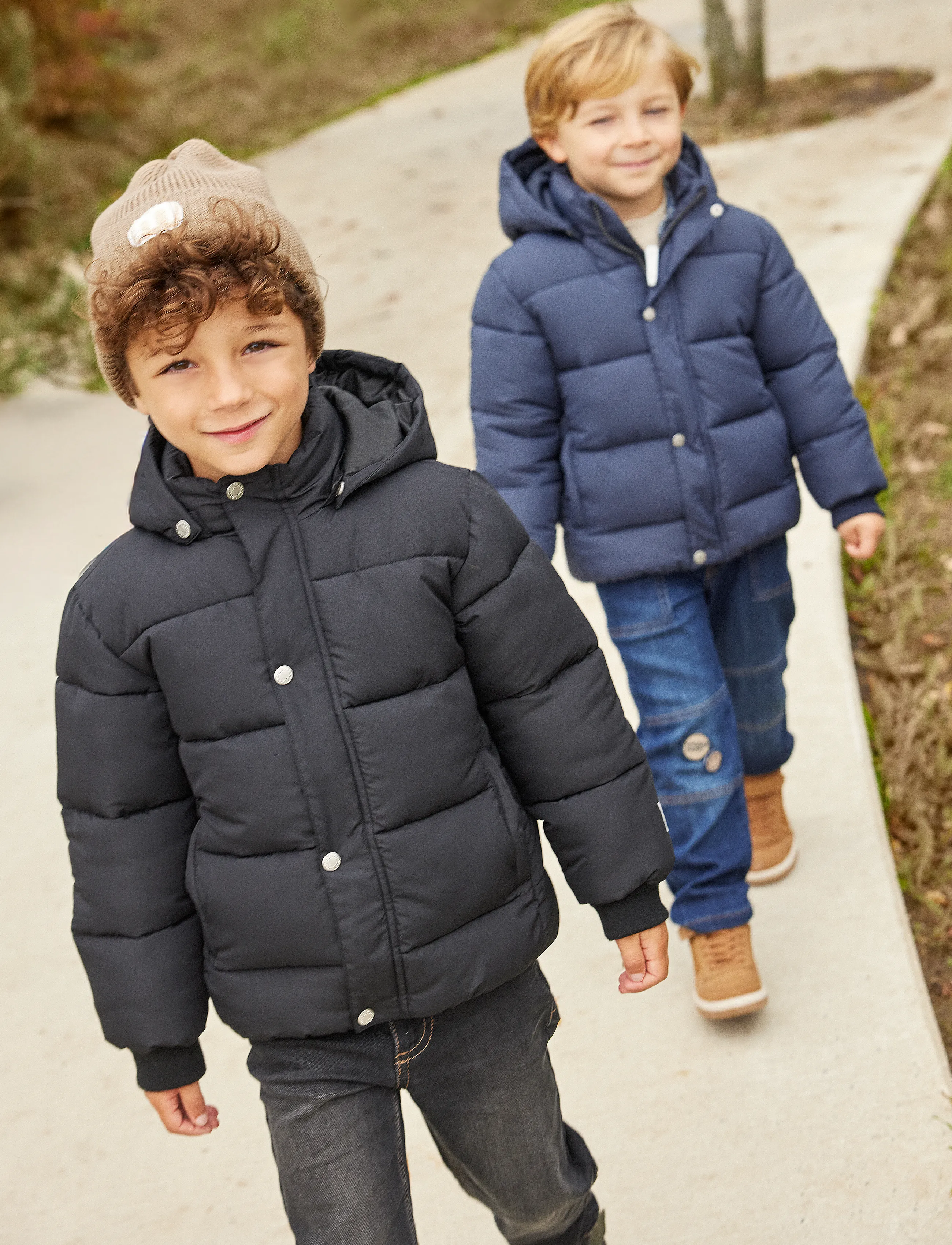 Minymo Quilted Jacket Solid, 116, Jackets & Coats, Schwarz - Jackets, Kinder