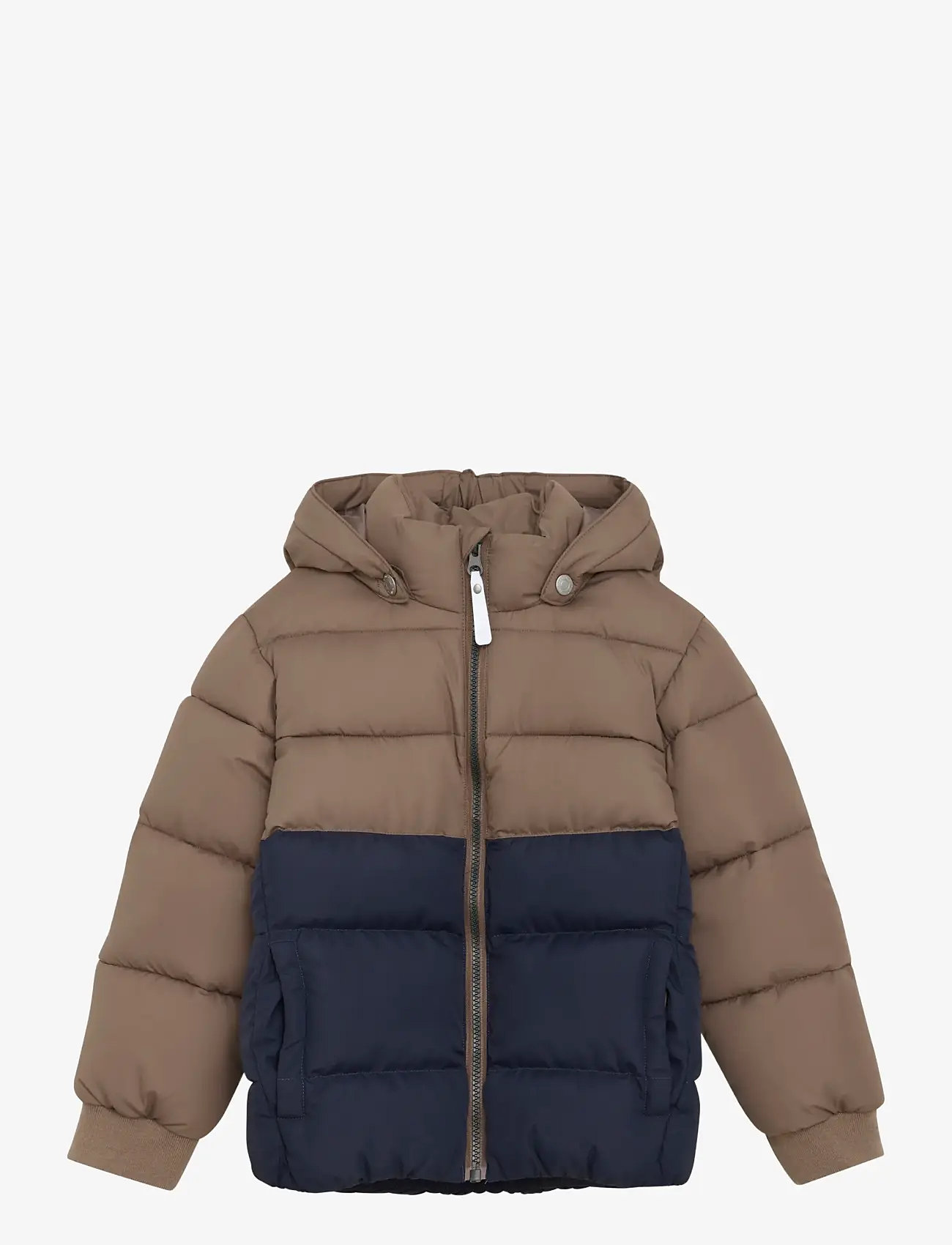 Minymo - Quilted Jacket Colorblock - herbstjacken - caribou - 0