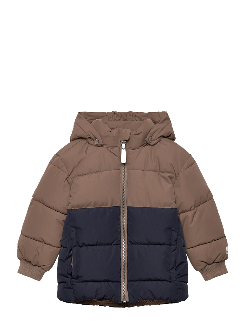 Minymo - Quilted Jacket Colorblock - quilted jackets - caribou - 1