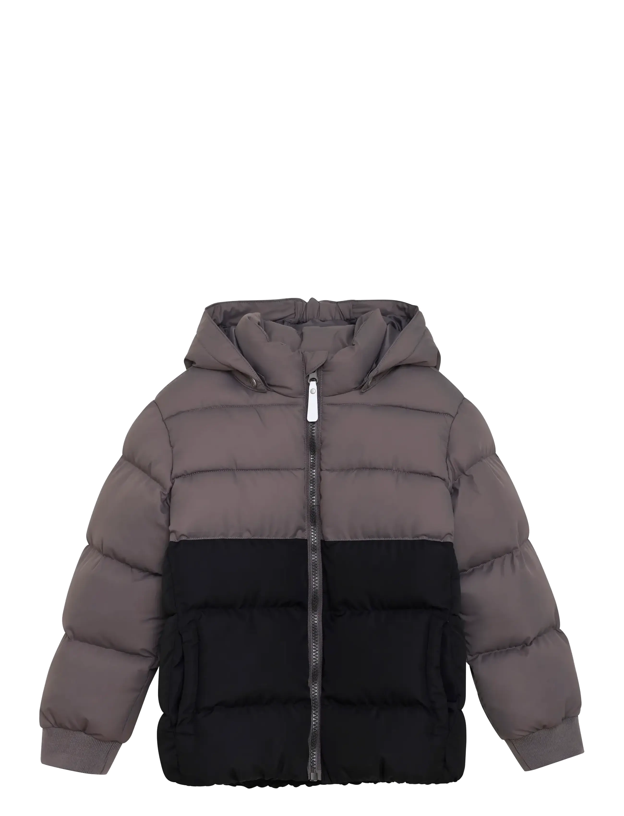 Minymo Quilted Jacket Colorblock, 110, Jackets & Coats, Grau - Jackets, Kinder
