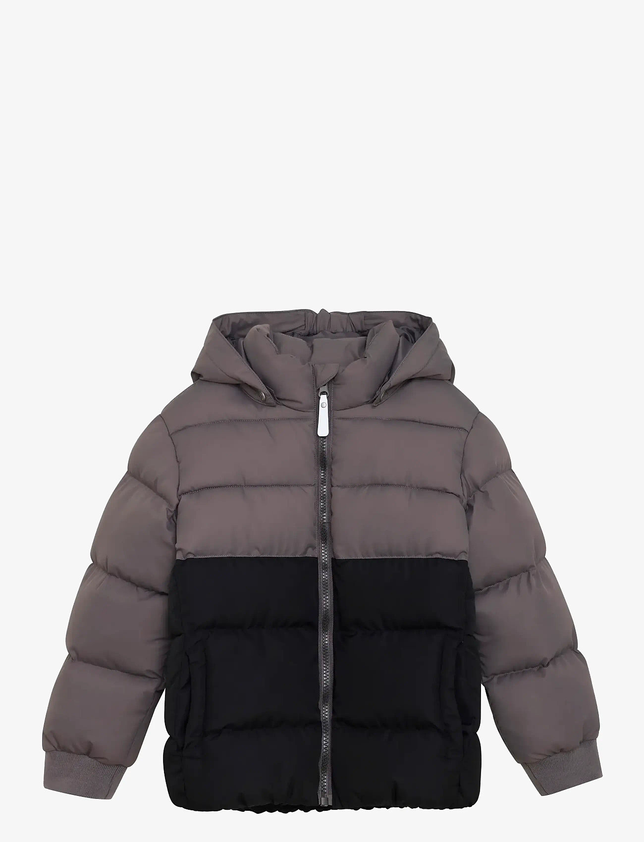Minymo - Quilted Jacket Colorblock - quiltade jackor - dark gull grey - 0