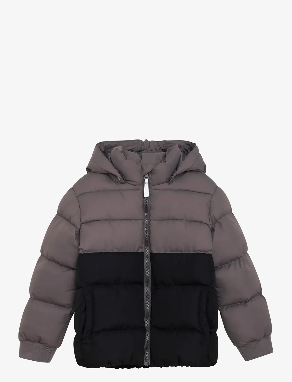 Minymo - Quilted Jacket Colorblock - quiltade jackor - dark gull grey - 0