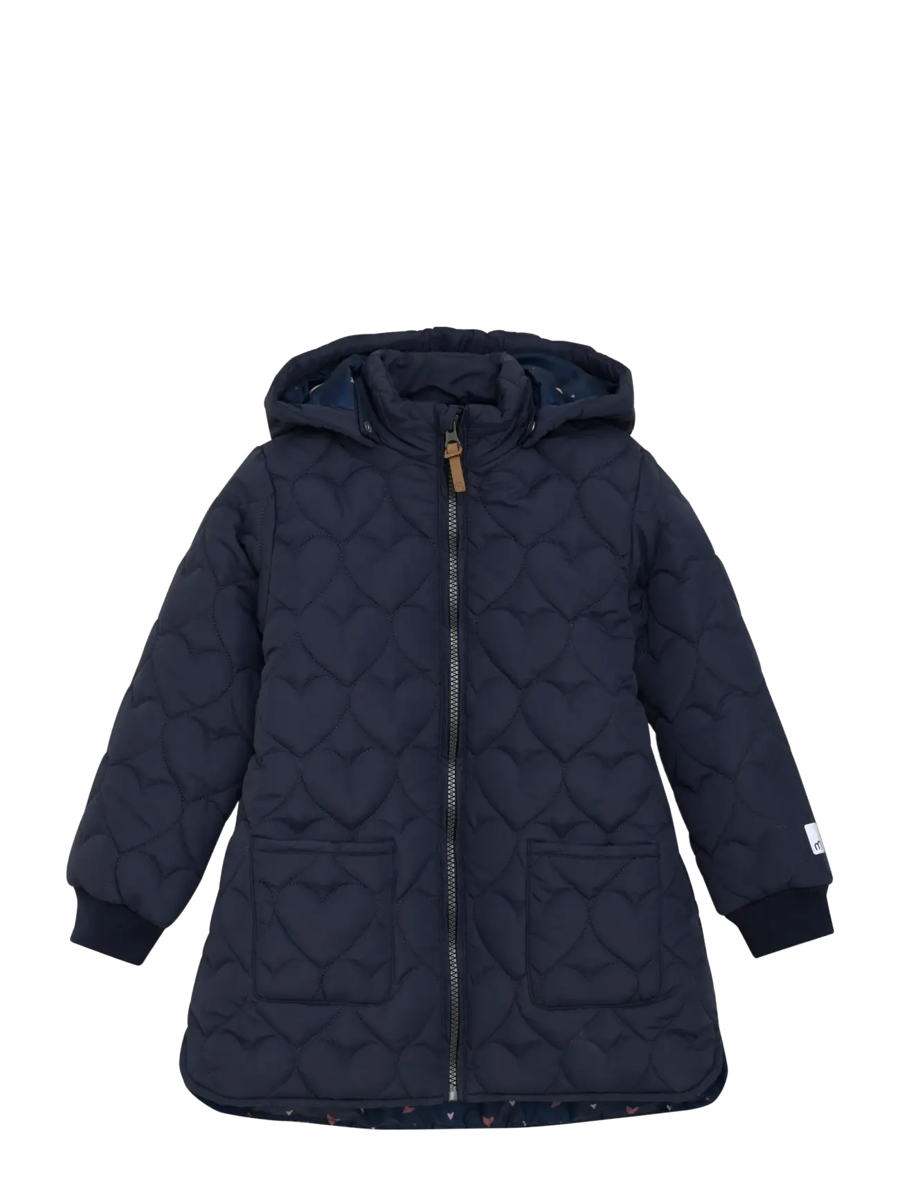 Minymo Quilted Long Jacket, 110, Jackets & Coats, Marineblau - Jackets, Kinder