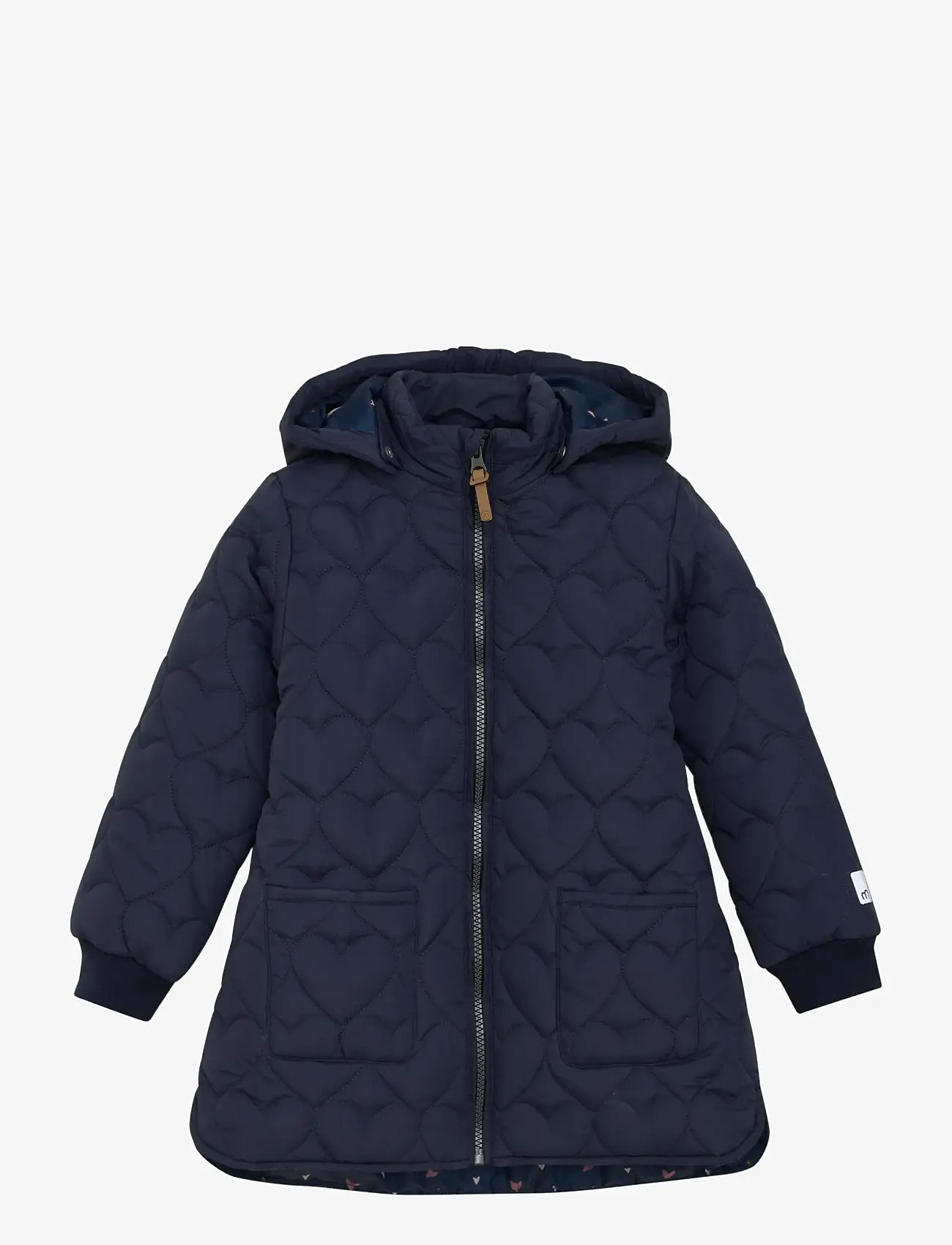 Minymo - Quilted Long Jacket - efterårsjakker - parisian night - 0