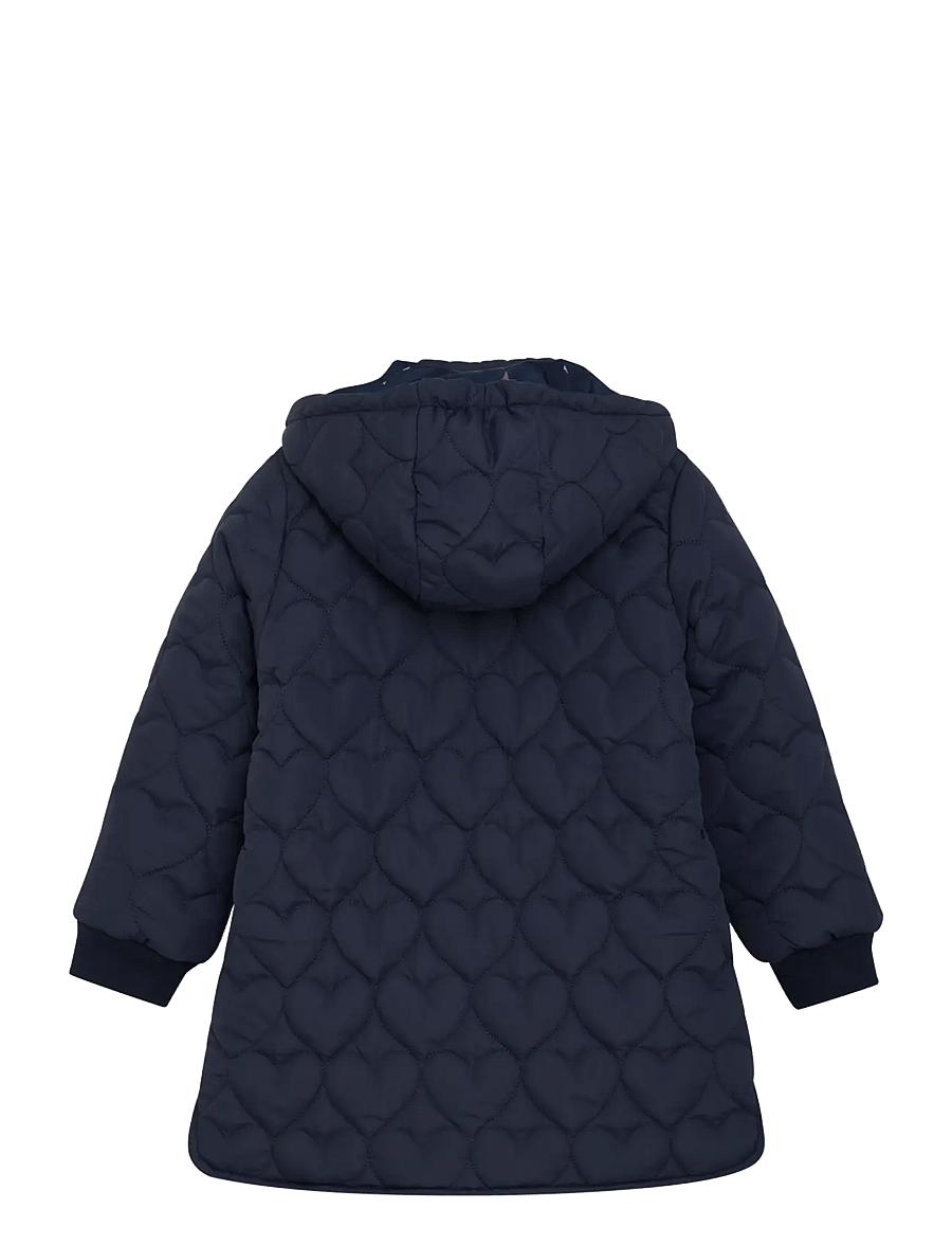Minymo - Quilted Long Jacket - quilted jackets - parisian night - 1
