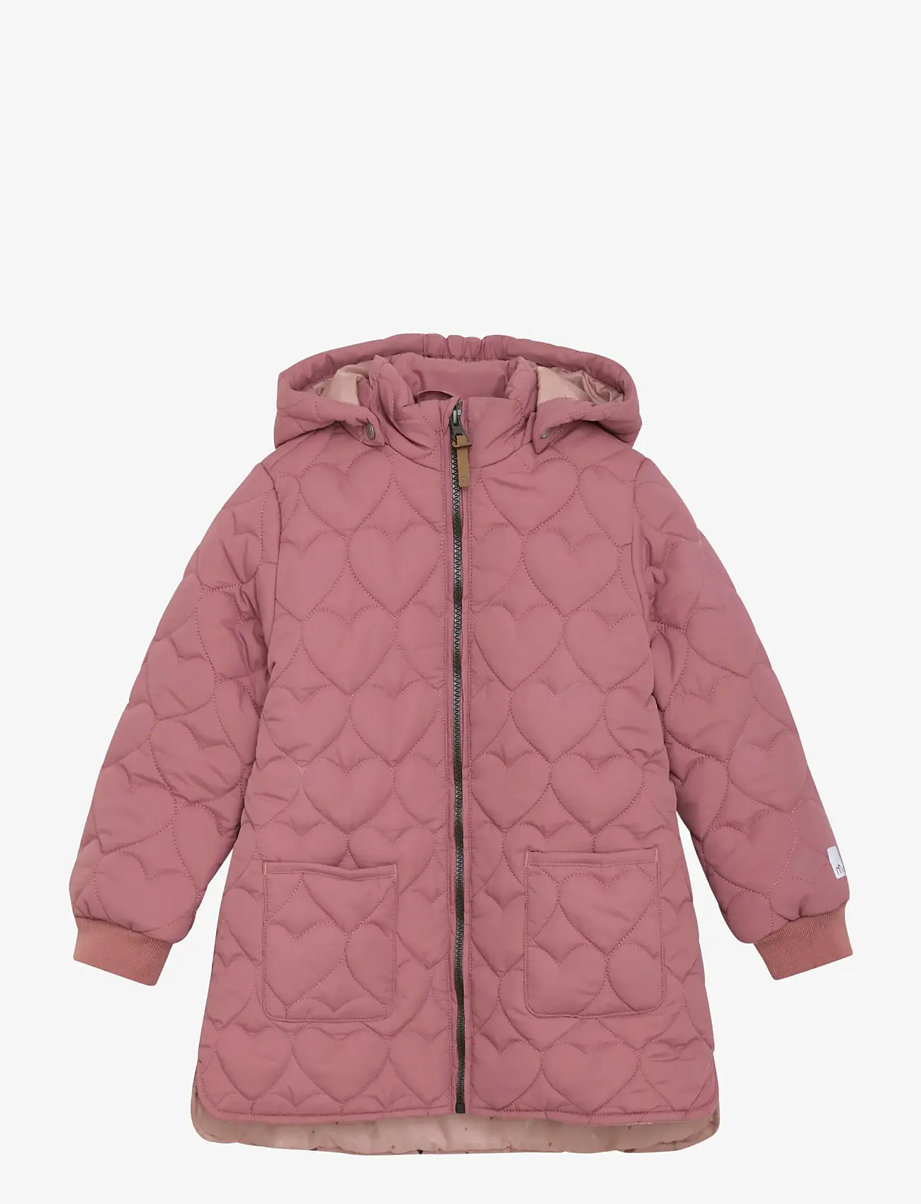Minymo - Quilted Long Jacket - efterårsjakker - withered rose - 0