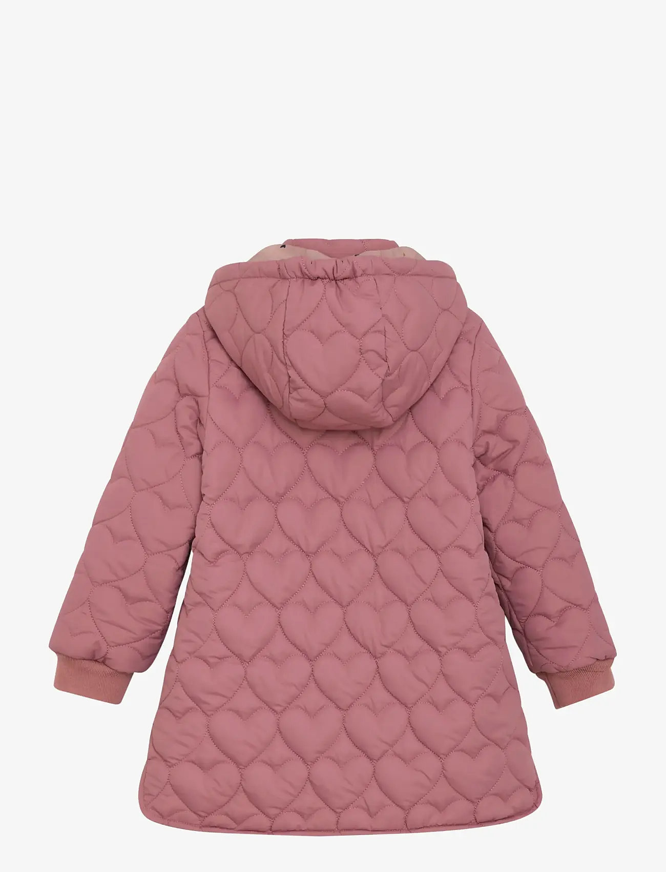 Minymo - Quilted Long Jacket - efterårsjakker - withered rose - 1