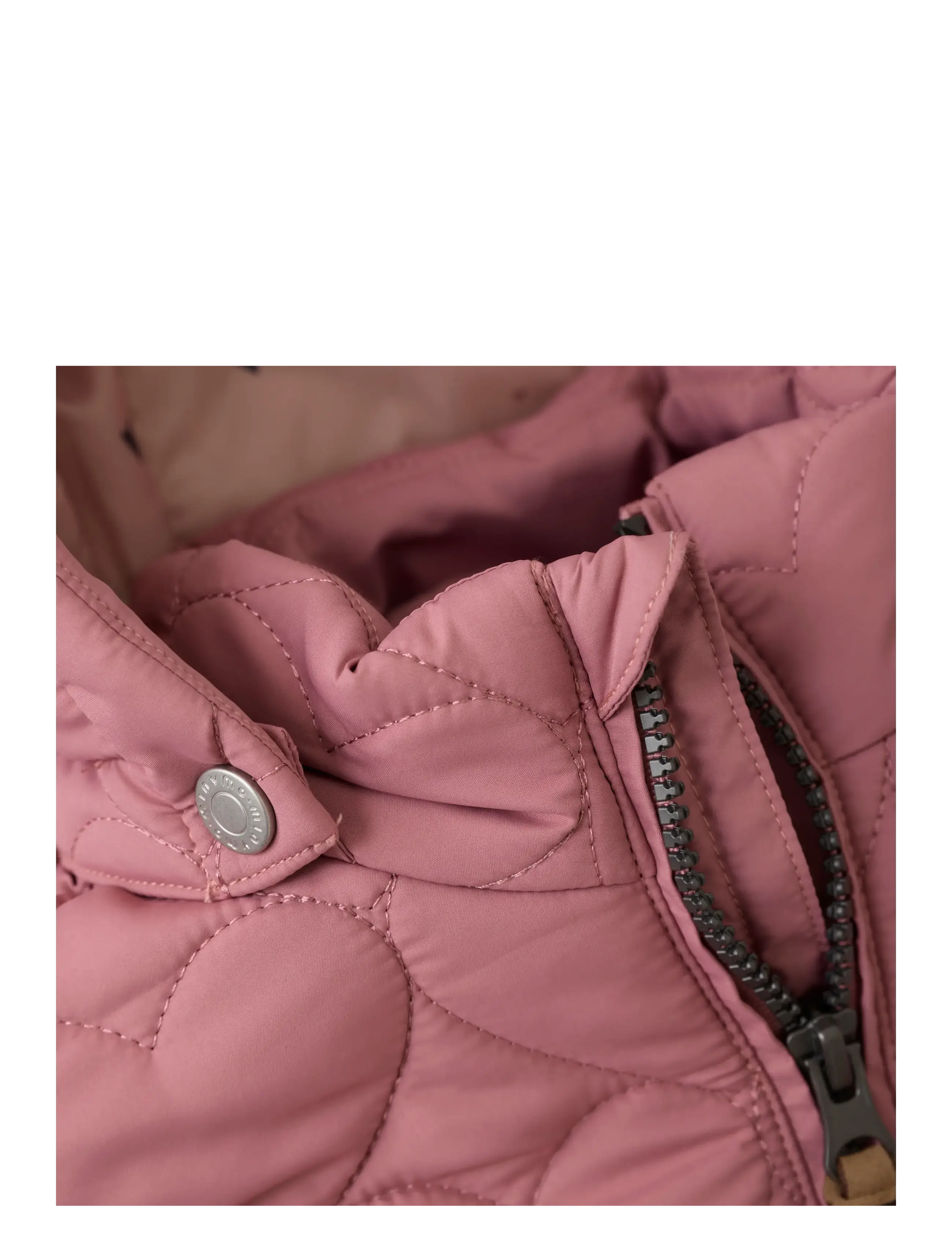 Minymo - Quilted Long Jacket - herbstjacken - withered rose - 3