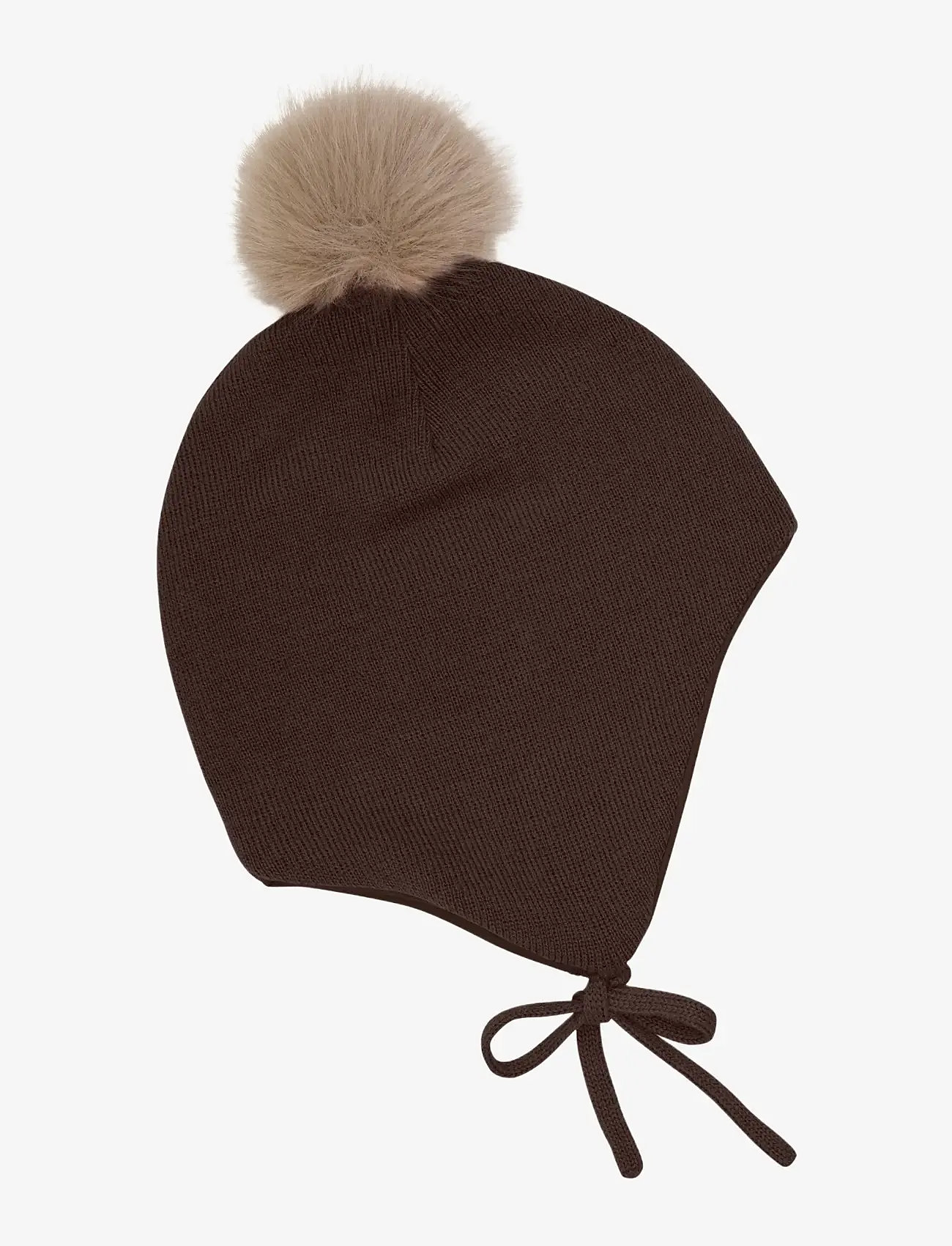 Minymo - Hat w. detachable fake fur - beanies - bracken - 0