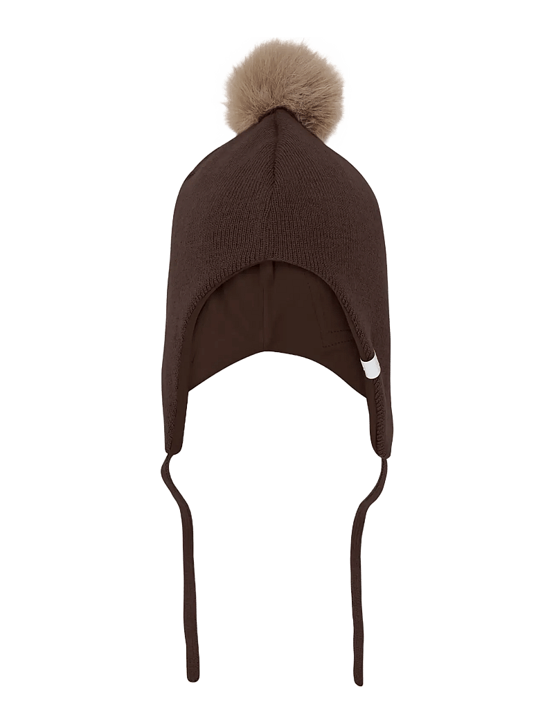 Minymo - Hat w. detachable fake fur - beanies - bracken - 1