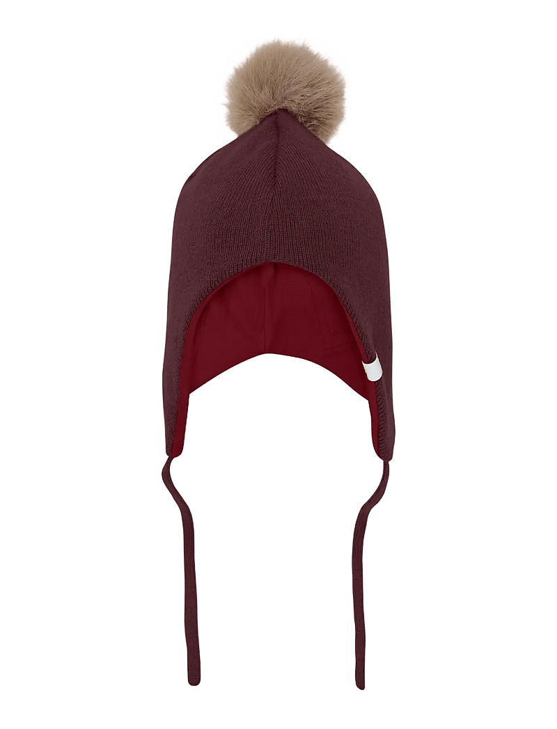 Minymo - Hat w. detachable fake fur - beanies - catawba grape - 1