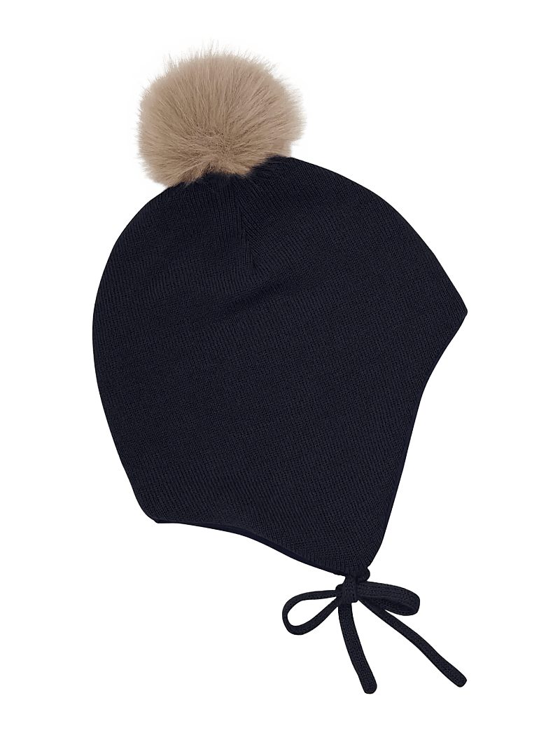 Minymo - Hat w. detachable fake fur - beanies - parisian night - 1