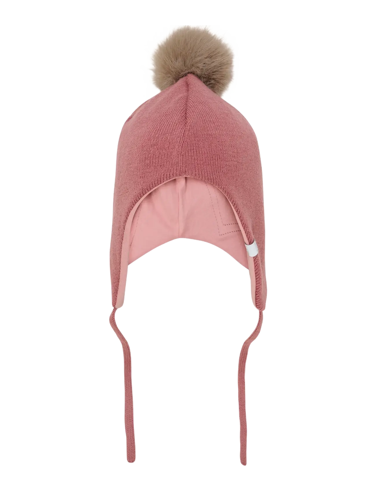 Minymo - Hat w. detachable fake fur - beanie cepures - withered rose - 1