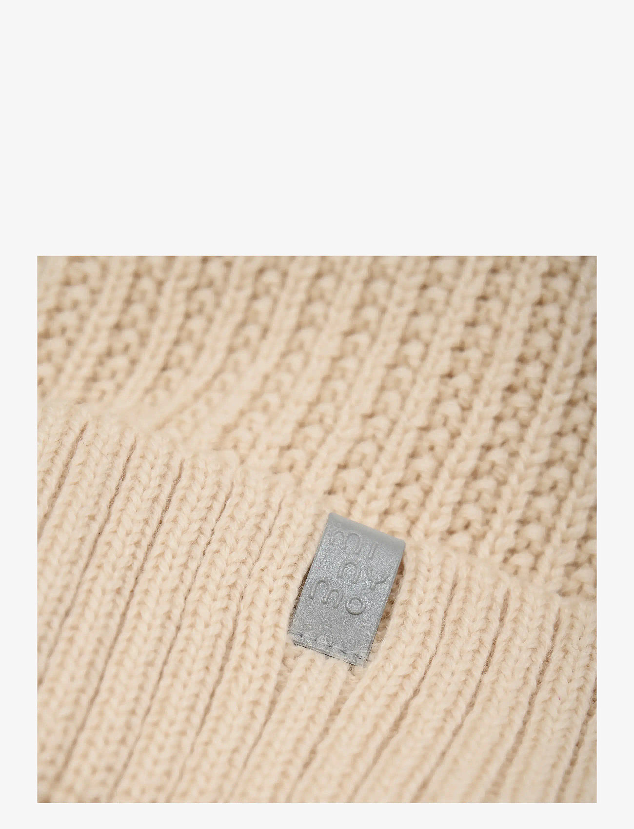 Minymo - Hat w. detachable fake fur - accessoires - sandshell - 3