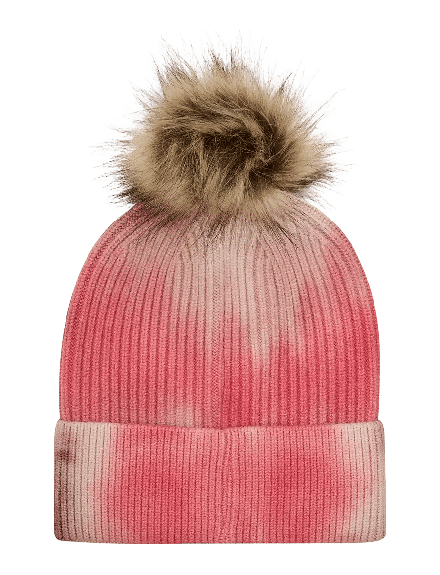 Minymo - Hat w. Fixed Pom Pom - beanies - withered rose - 2