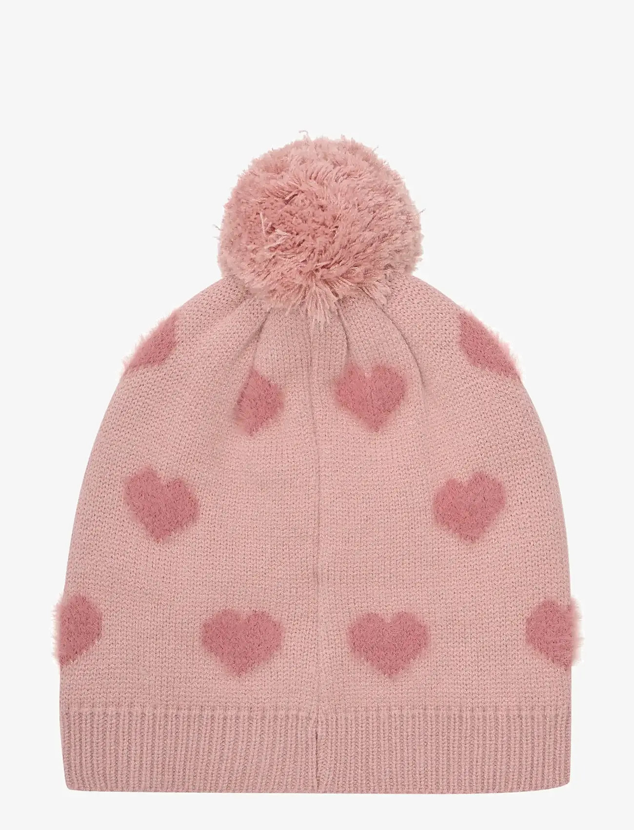 Minymo - Soft Teddy Pile Knit w. hearts - misty rose - 2
