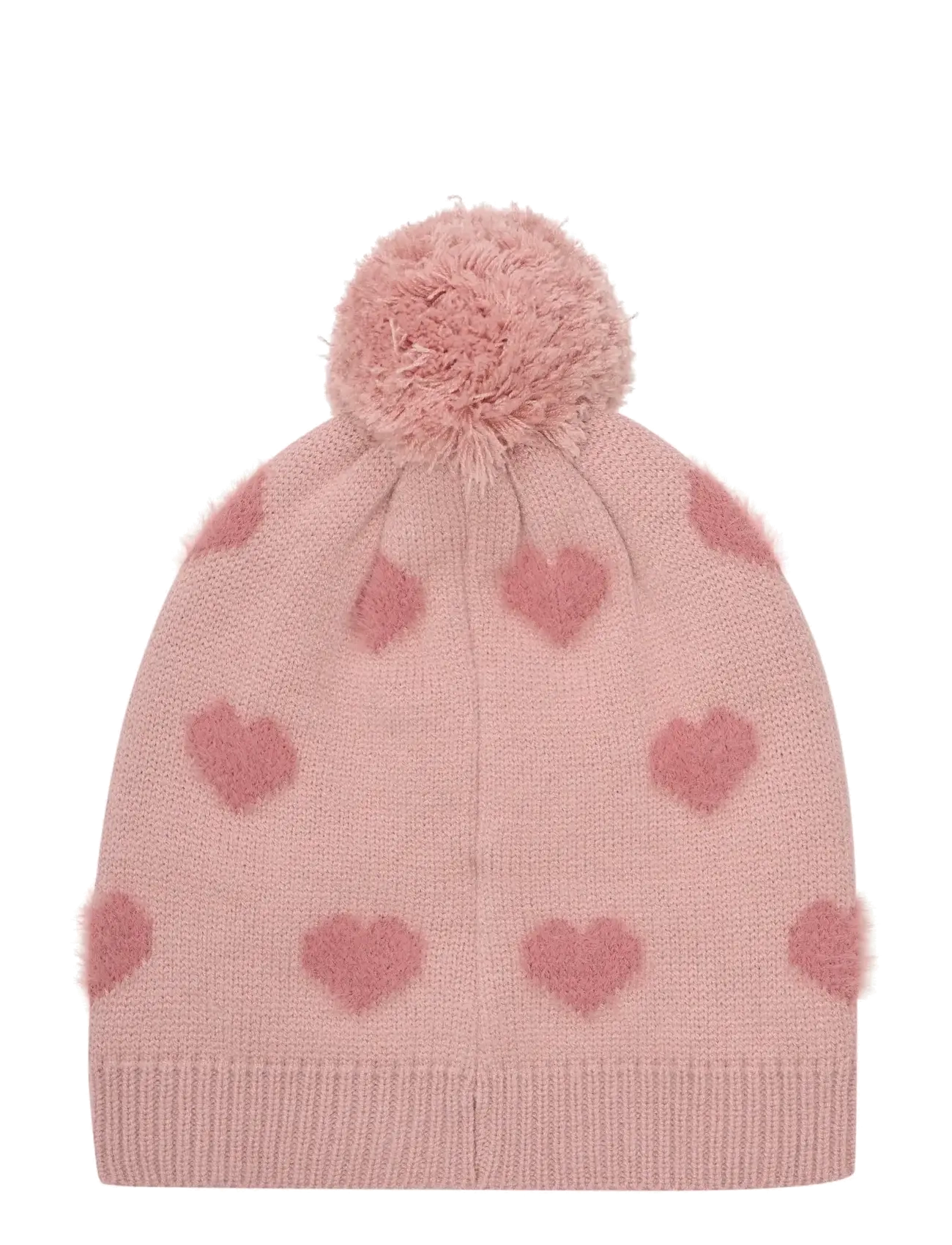 Minymo - Soft Teddy Pile Knit w. hearts - misty rose - 2