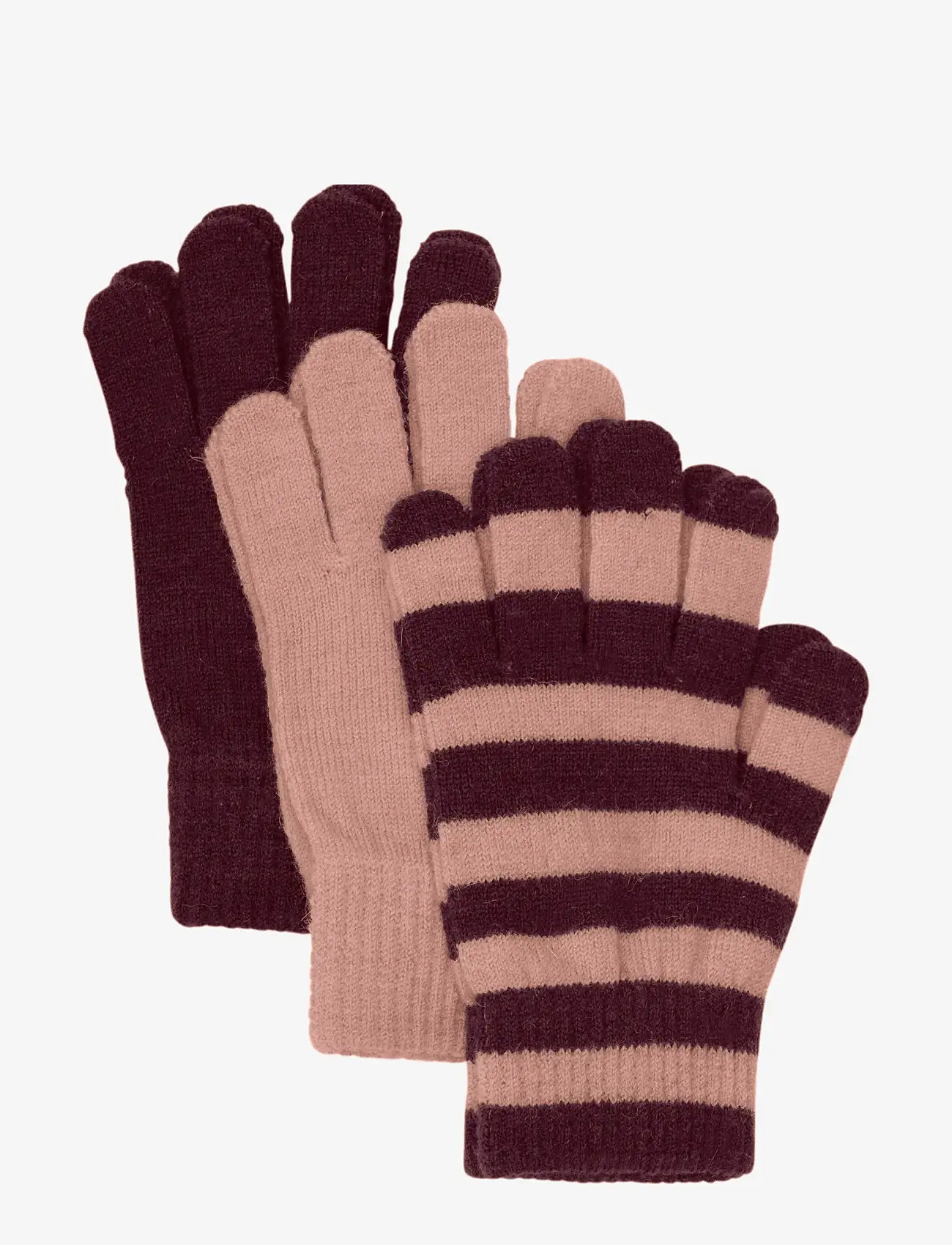 Minymo - Magic gloves knit 3-pack - handsker - catawba grape - 0