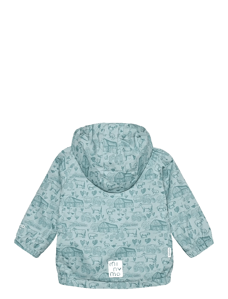 Minymo - Baby Jacket - AOP - vindjakker - niagara mist - 1
