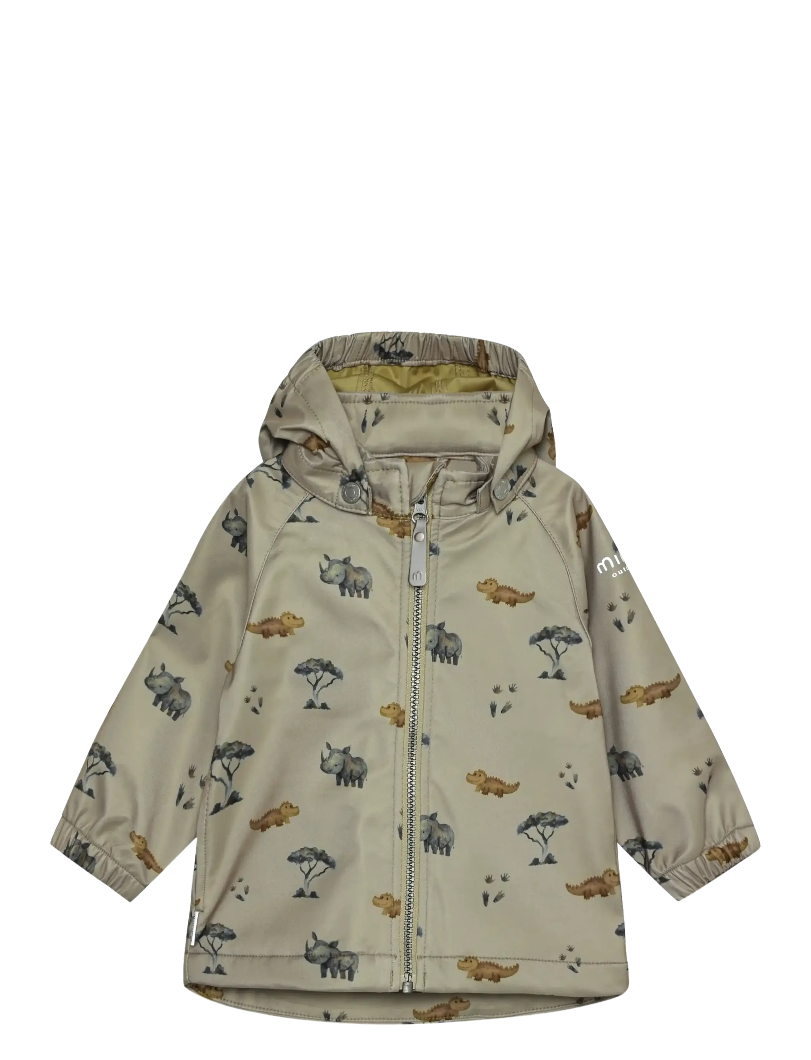 Minymo Softshell Jacket Aop, 92, Softshells, Beige - Jackets, Kinder