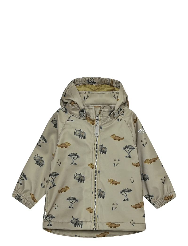 Minymo - Softshell Jacket AOP - softshell-jacken - crockery - 0