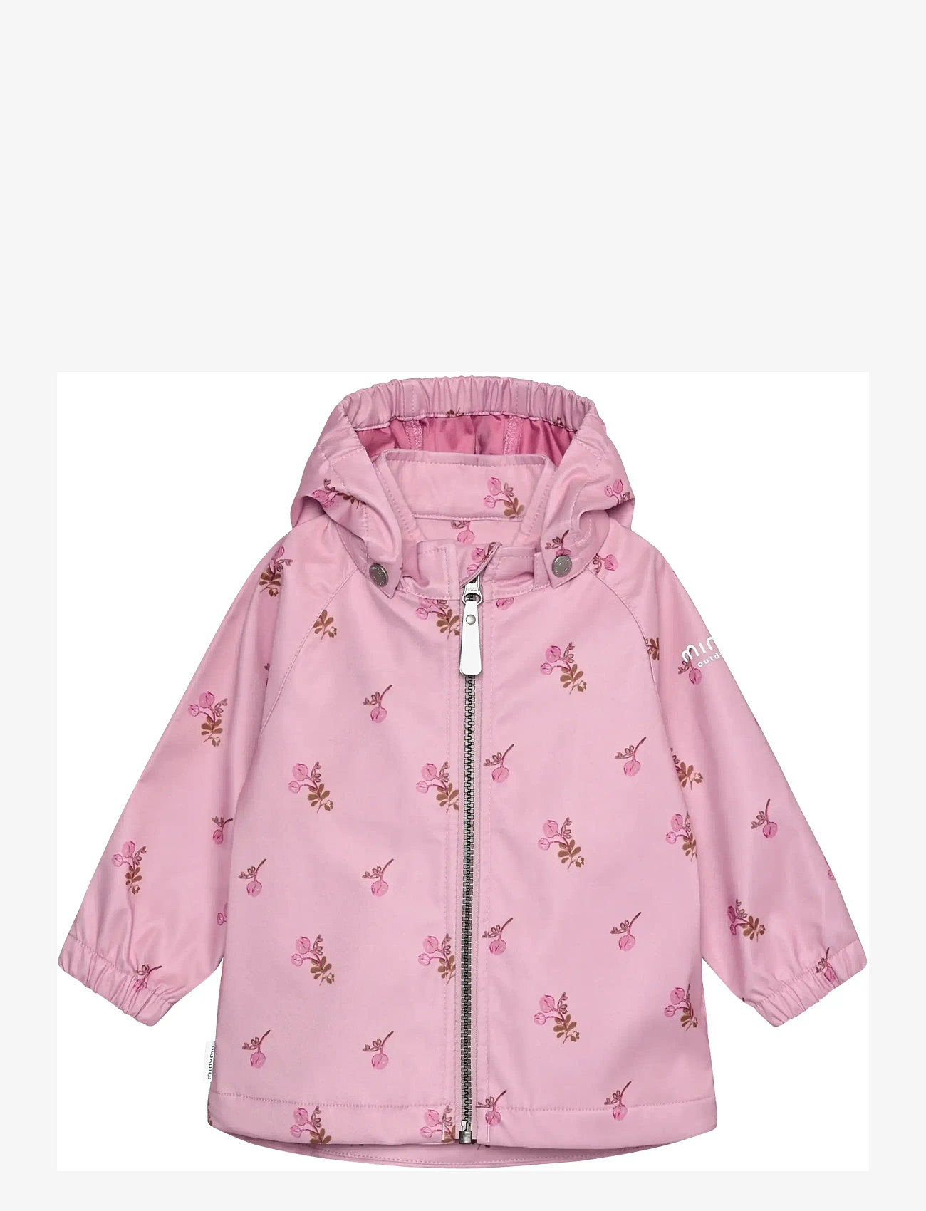 Minymo - Softshell Jacket AOP - softshell-jacken - silver pink - 1