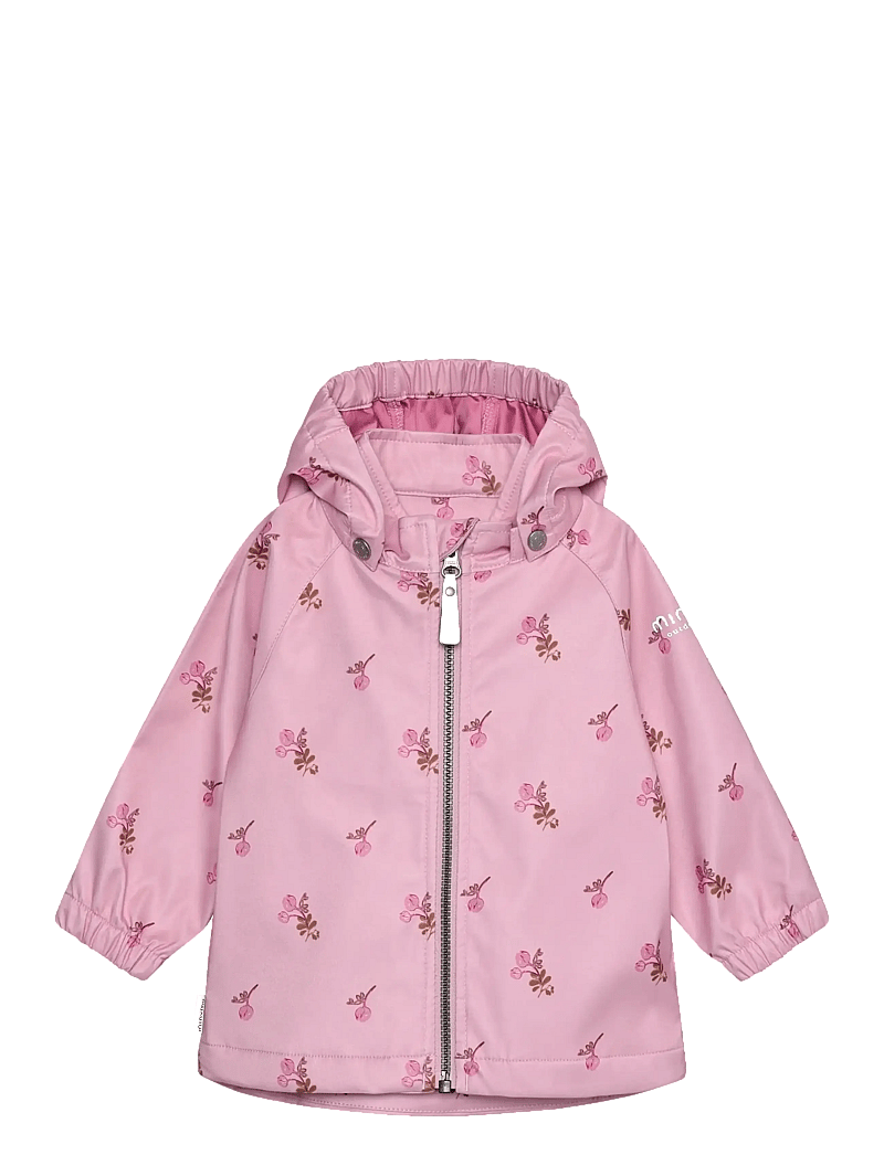 Minymo - Softshell Jacket AOP - softshell-jacken - silver pink - 1