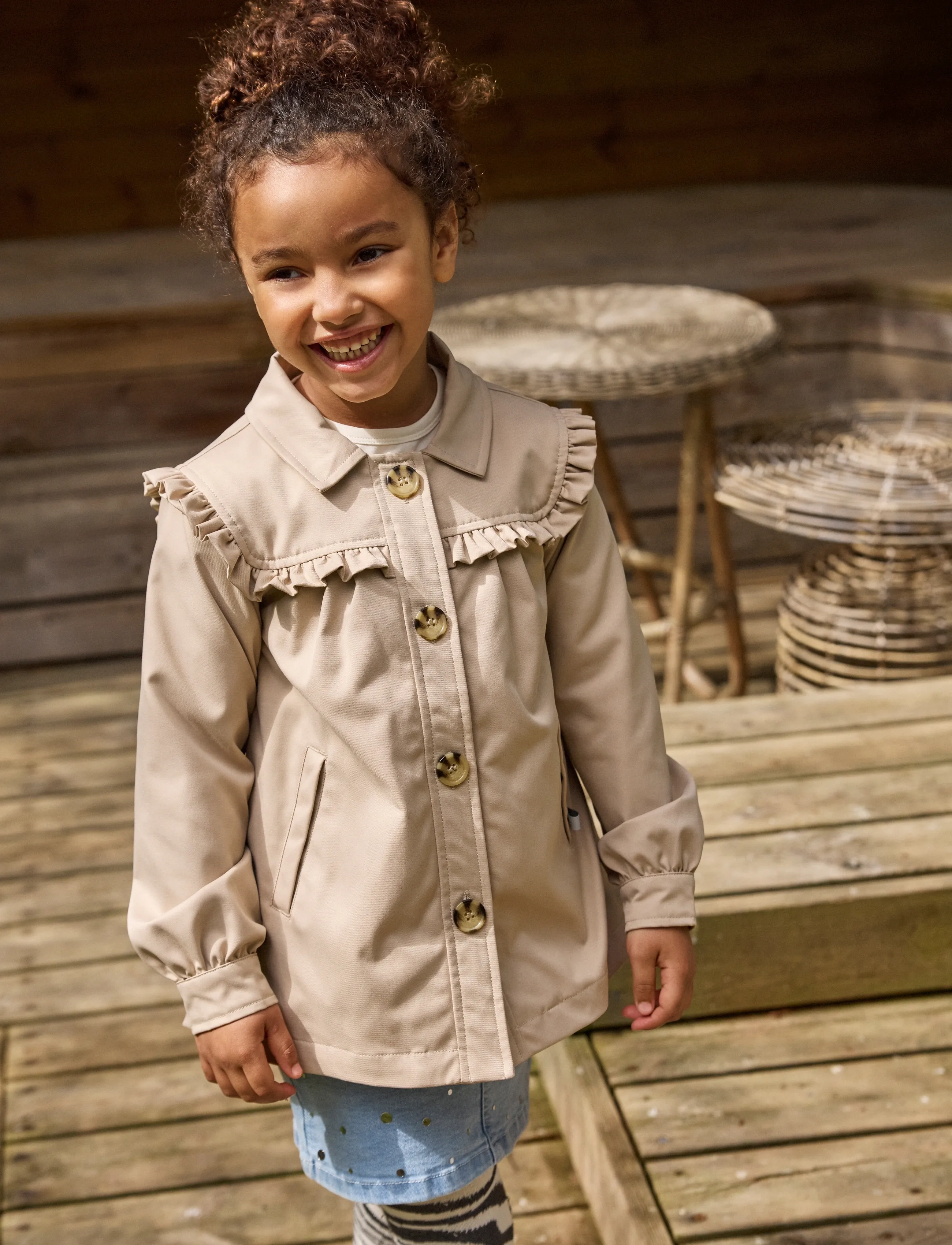 Minymo Trench Coat, 104, Jackets & Coats, Beige - Light Jackets, Kinder