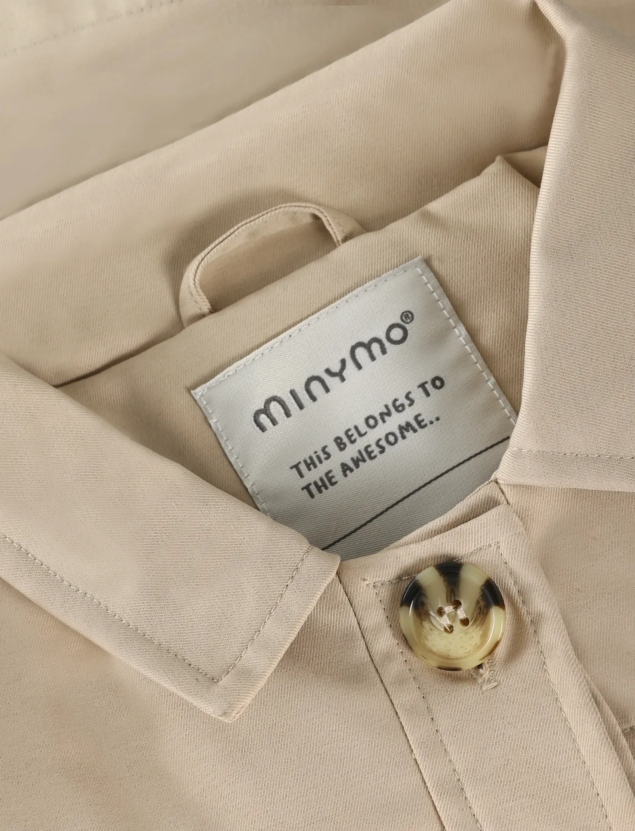 Minymo - Trench Coat - gode sommertilbud - doeskin - 3