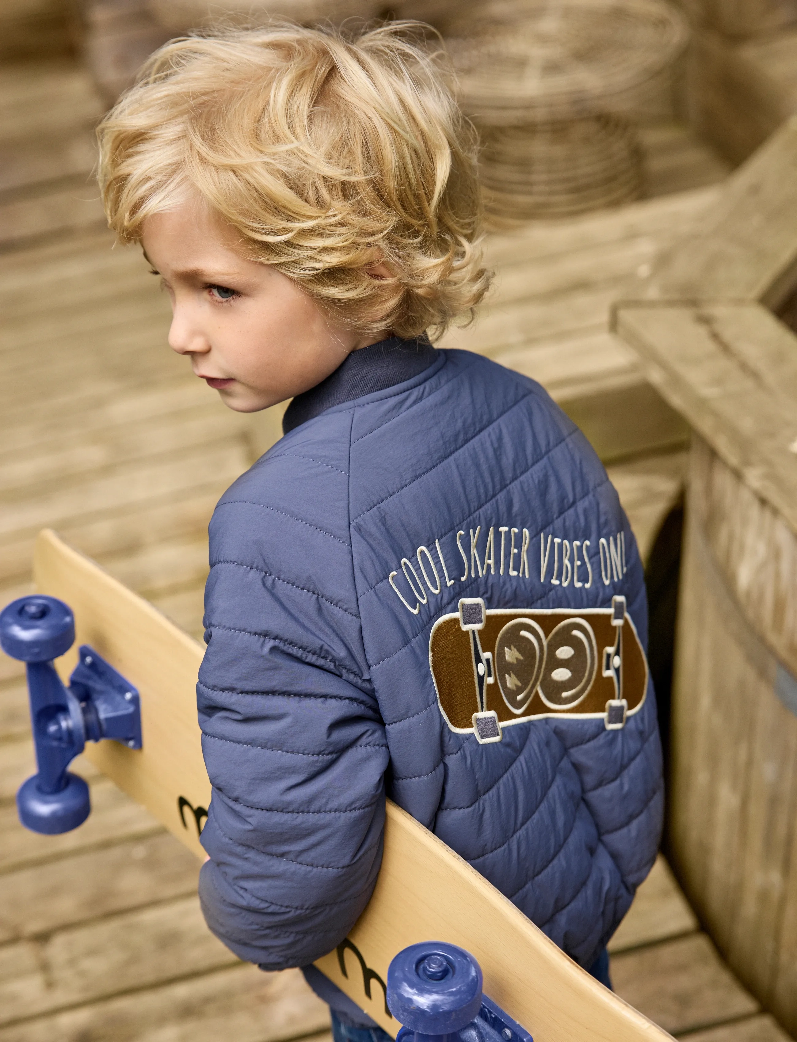 Minymo Jacket - Quilted, 104, Grey, Jakker & Frakker > Quiltede Jakker, Børn