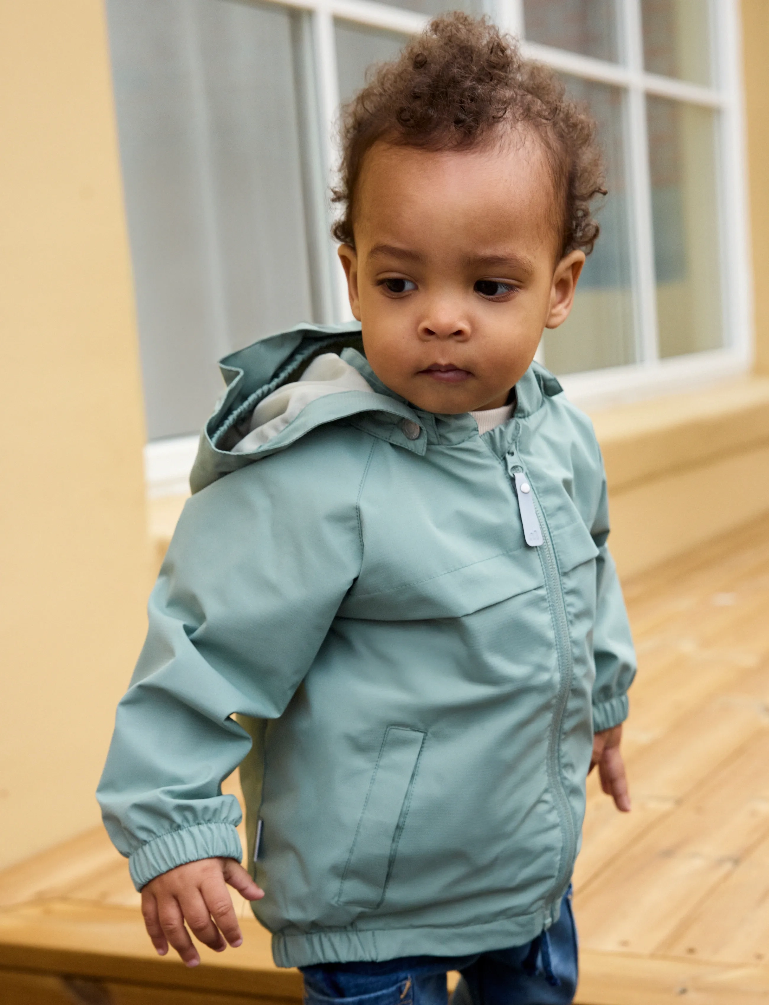 Minymo Jacket Solid, 104, Jackets & Coats, Grün - Windbreaker, Kinder