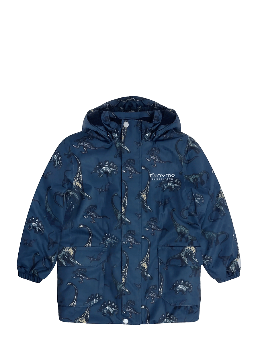 Minymo - Winter Jacket AOP - daunen- und steppjacken - dark denim - 1