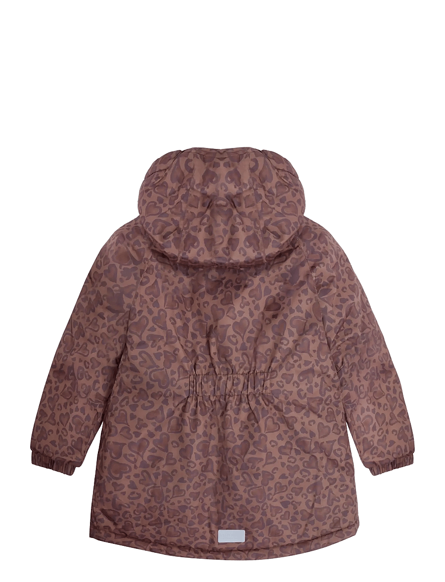 Minymo - Winter Jacket AOP - daunen- und steppjacken - burlwood - 1