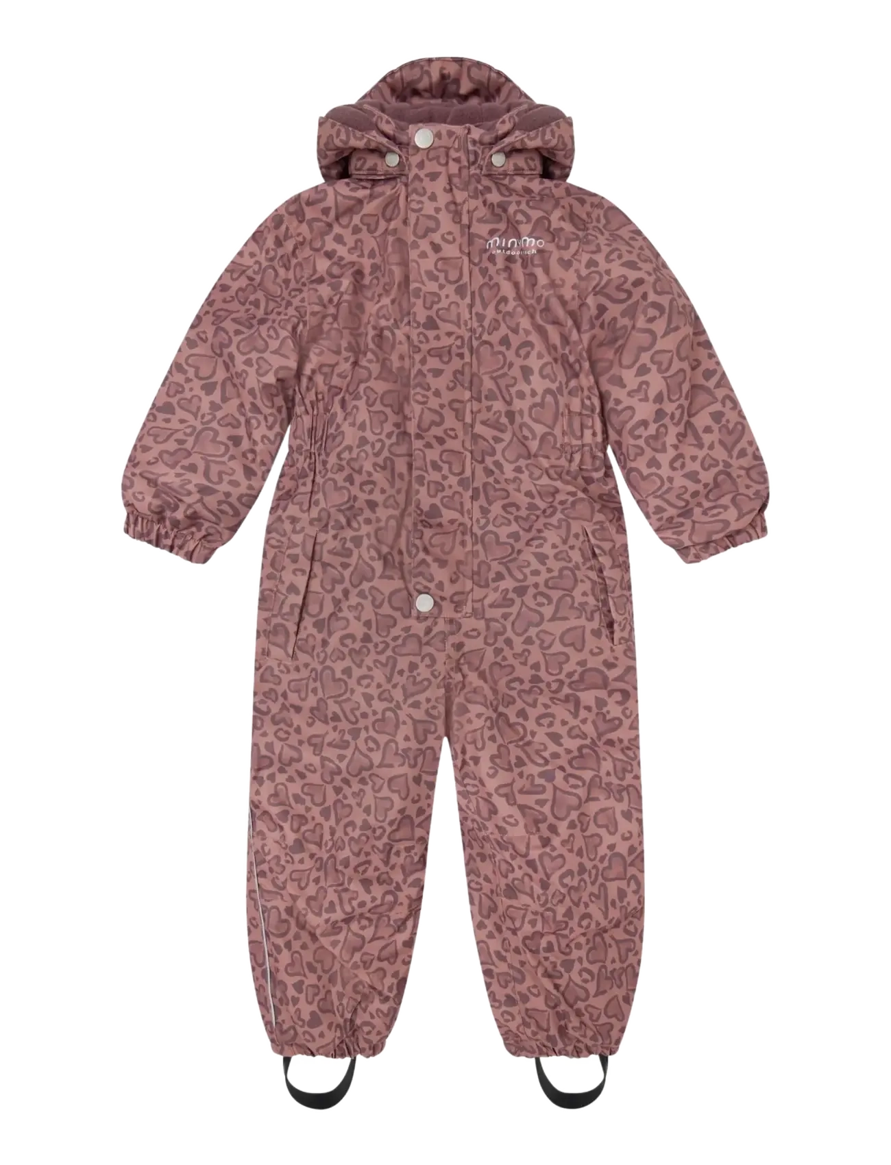 Minymo Snow Suit AOP - Inspiration - BURLWOOD / pink/rose