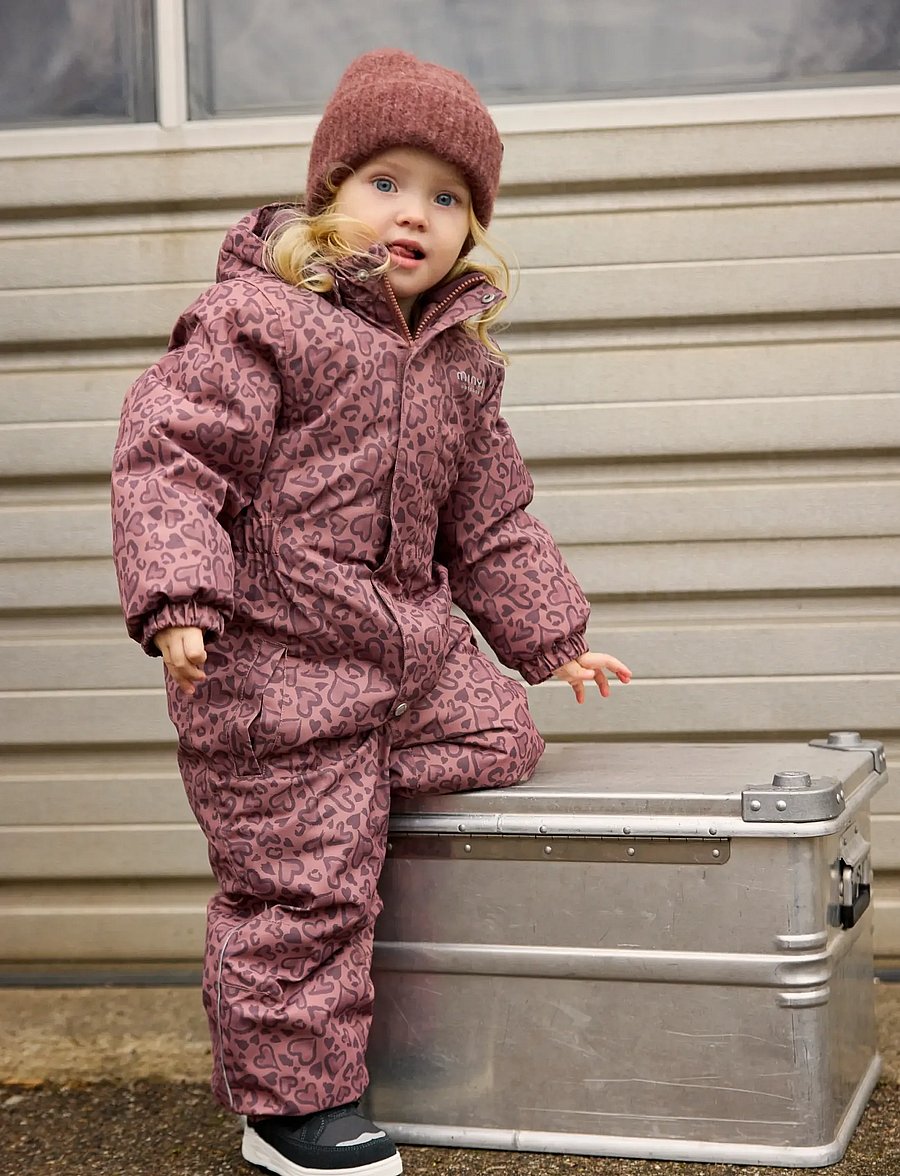Minymo - Snow Suit AOP - schneeanzug - burlwood - 0