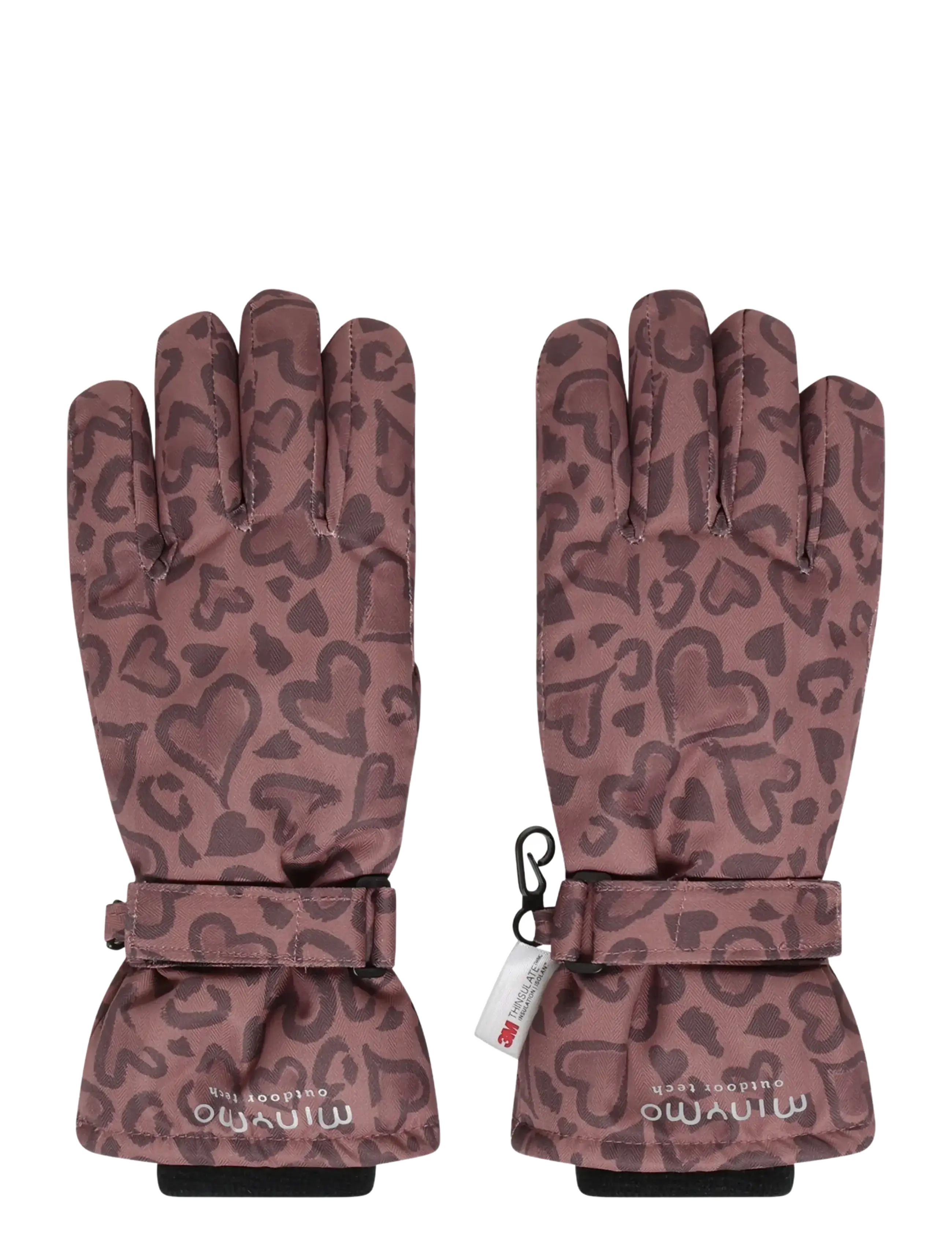 Minymo Gloves AOP - Accessories - BURLWOOD / brown