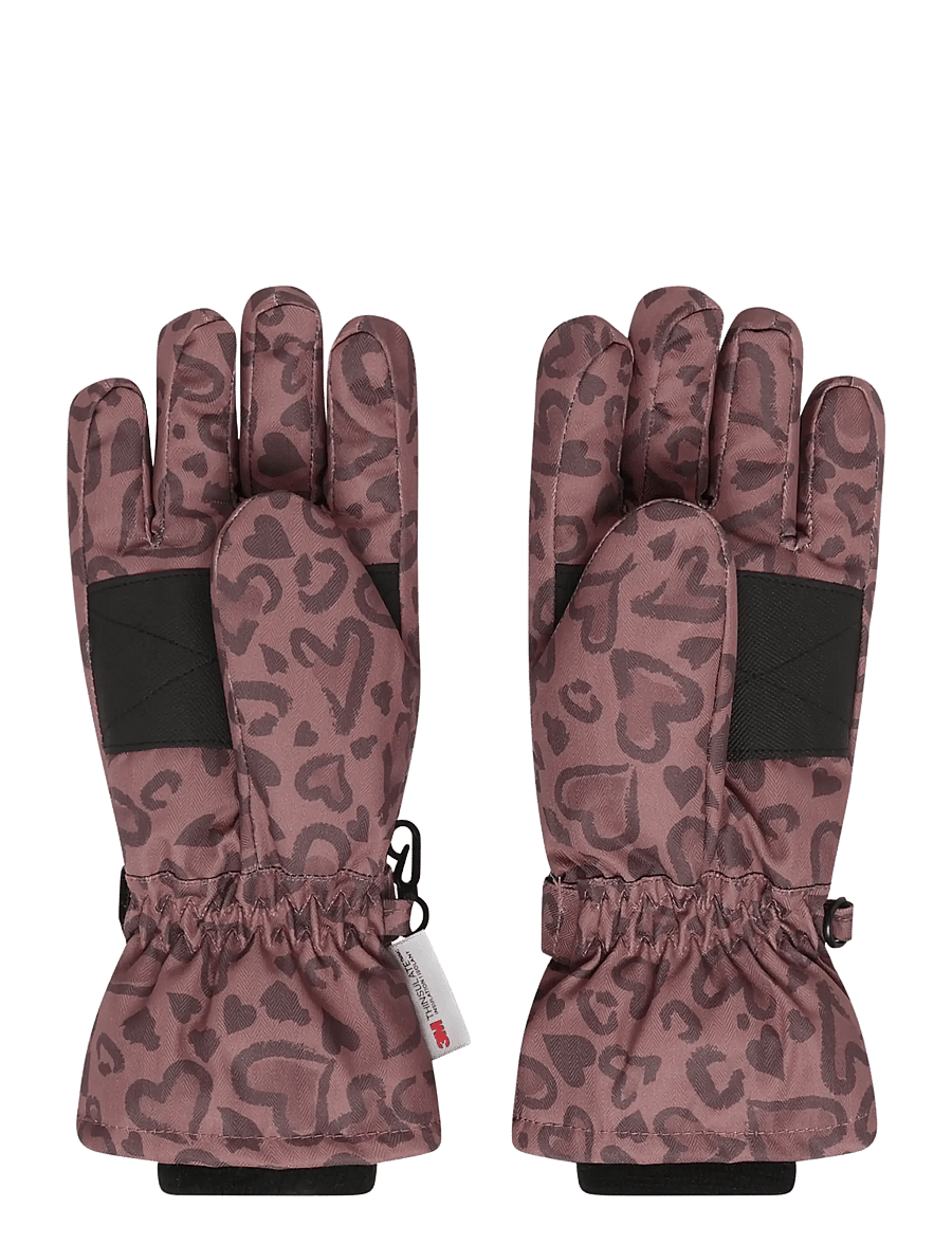 Minymo - Gloves AOP - handskar - burlwood - 1