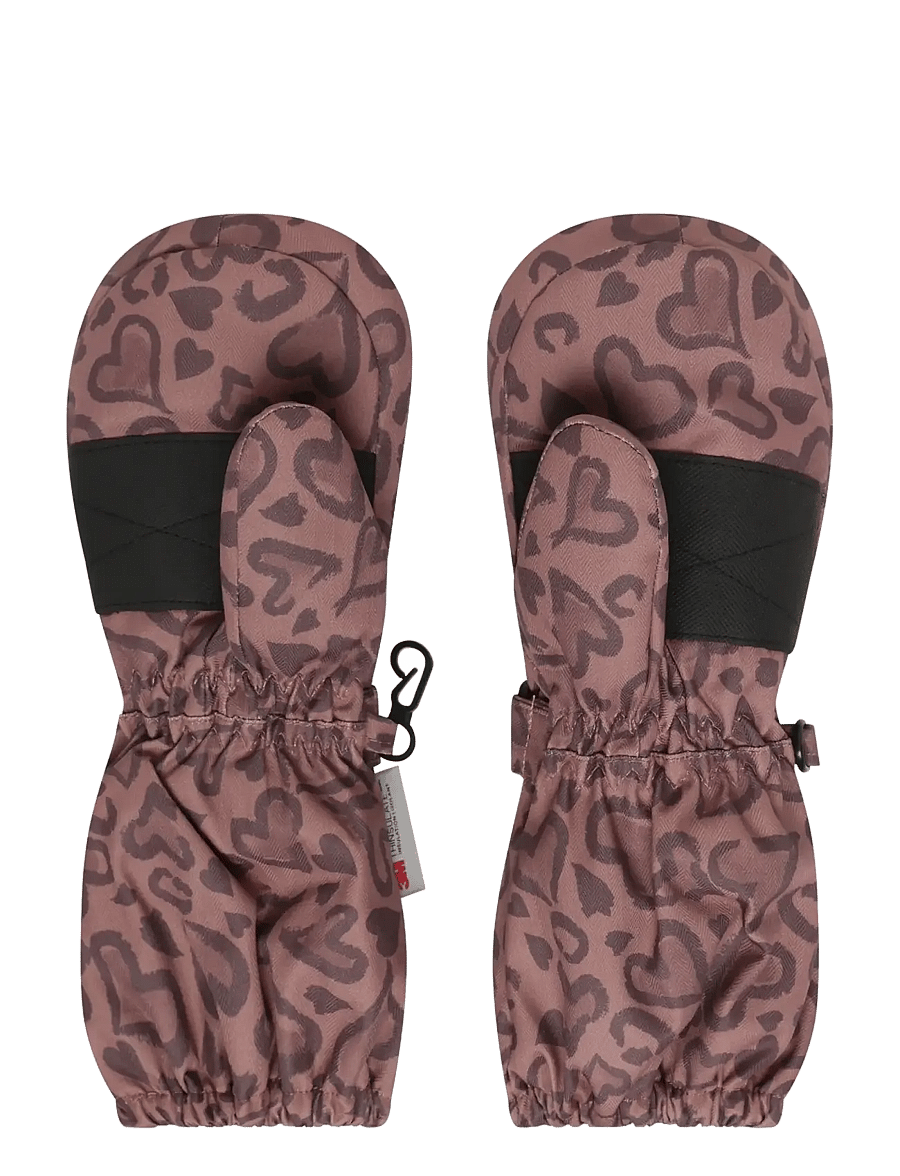 Minymo - Mittens AOP - kindad - burlwood - 1