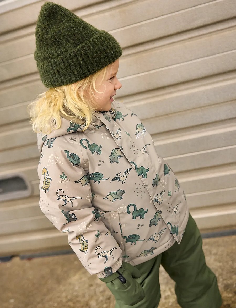 Minymo - Winter Jacket AOP - skidjackor - crockery - 0